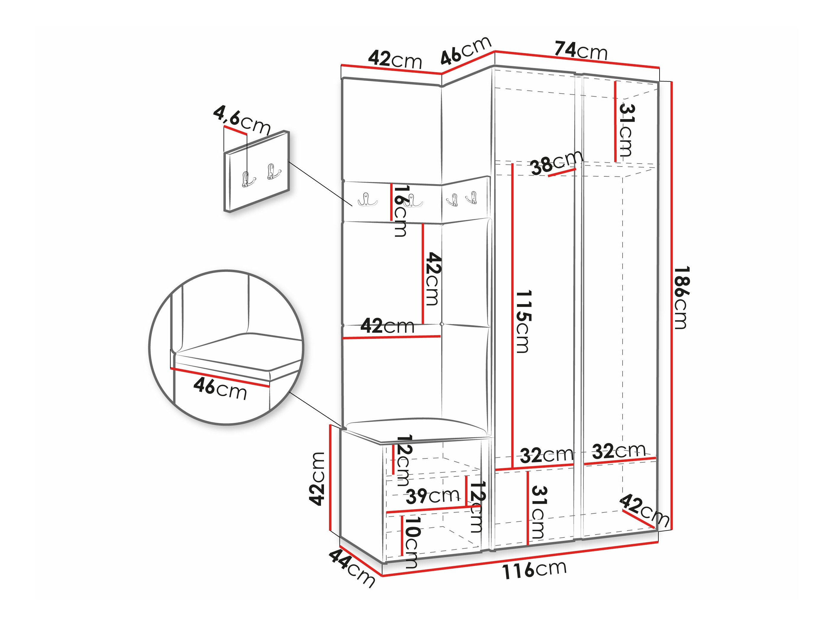 Eteissetti Pinis XXVI (Valkoinen)
