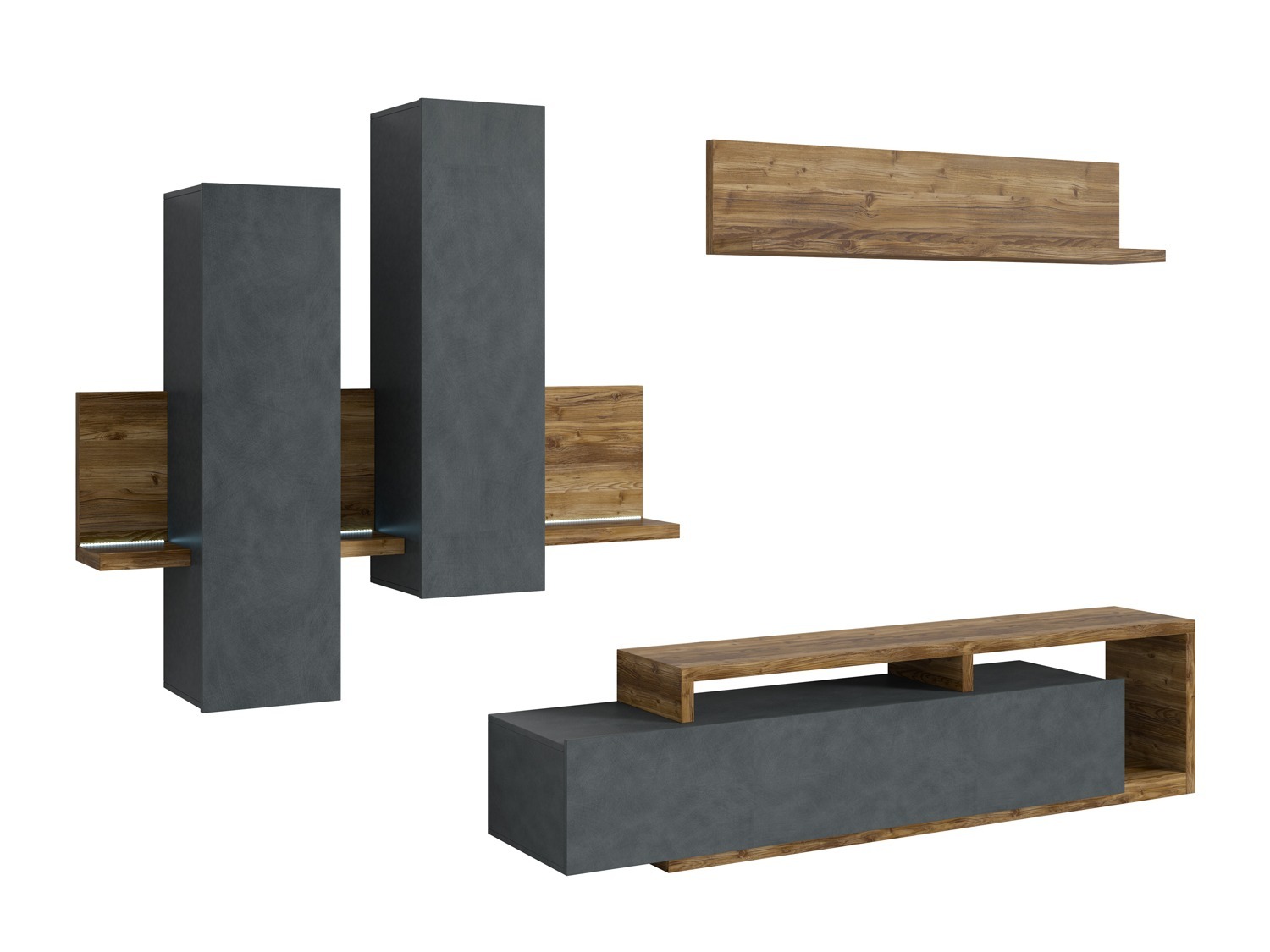 Olohuonesetti Lutiva 100 (Matera-harmaa + Tumma kuusi)