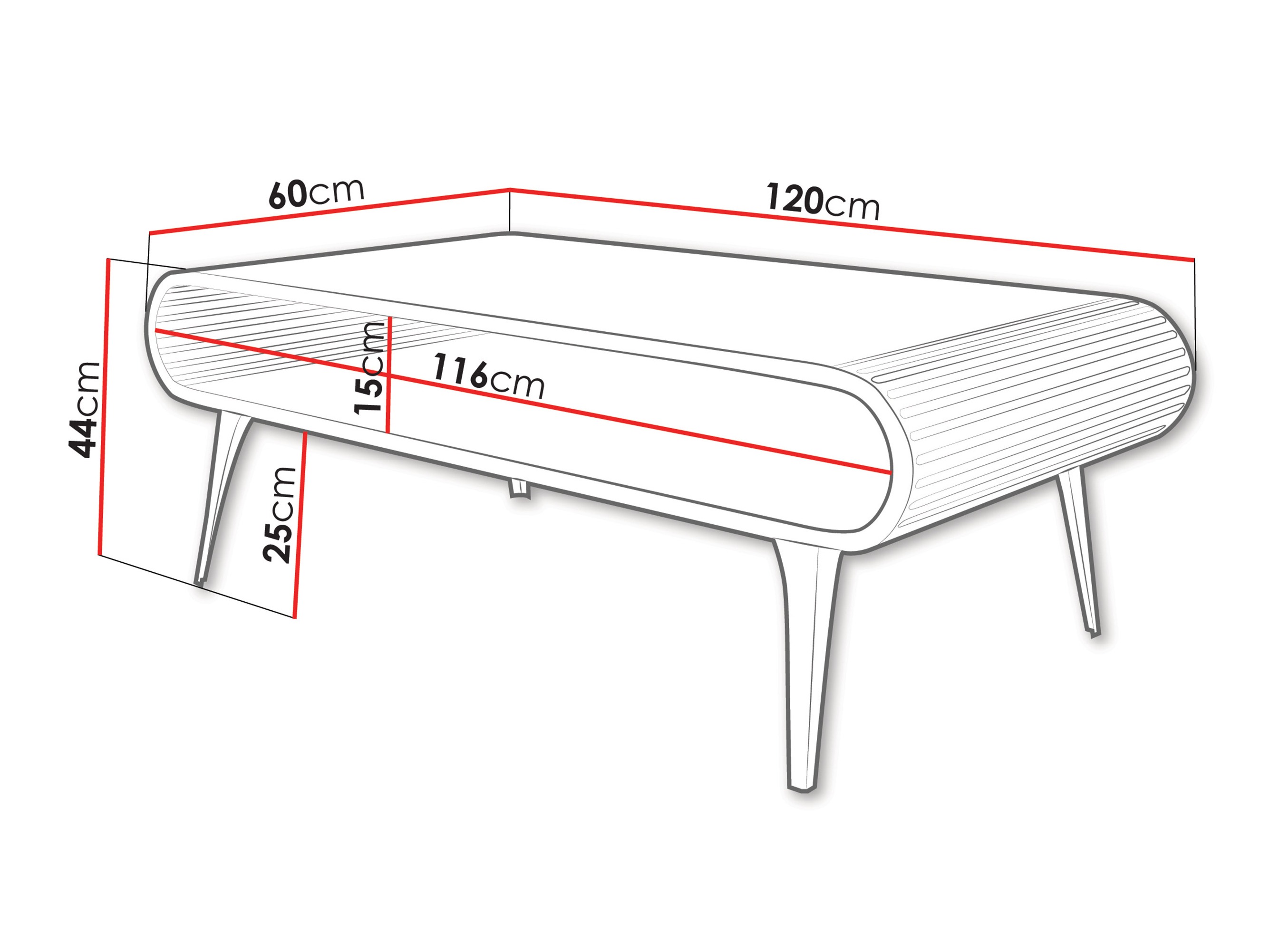 Sohvapöytä Oswego 162 (Valkoinen)