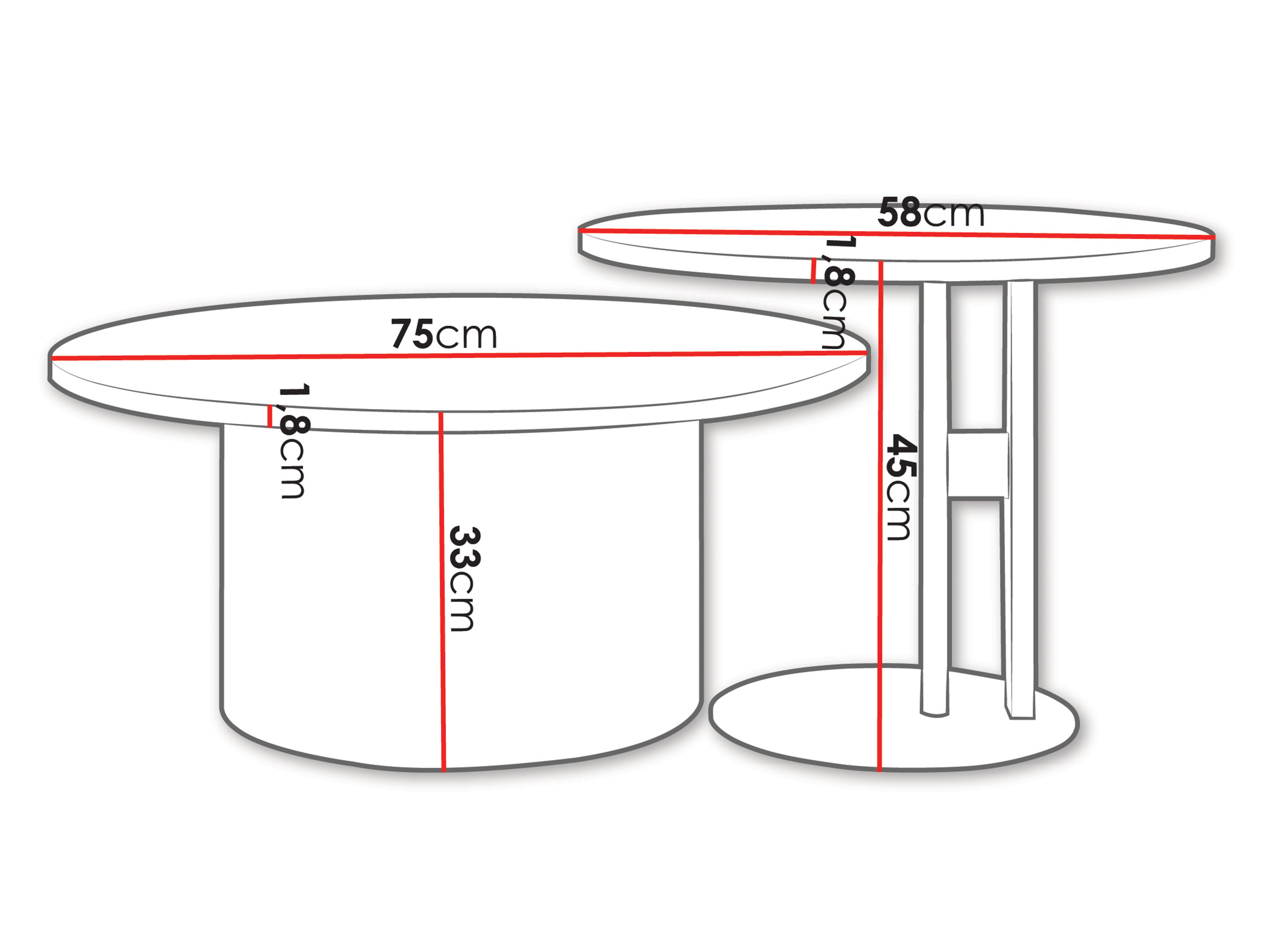 Sohvapöytäsetti Oswego 160 (Tammi)