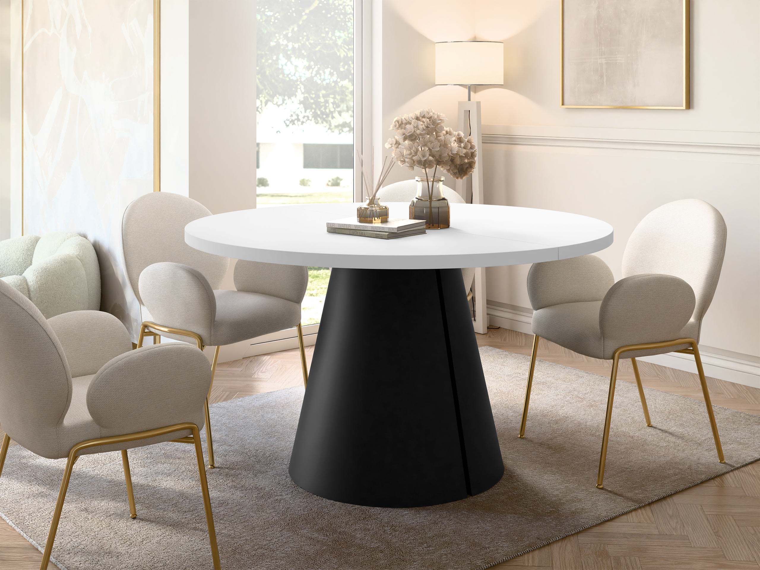 Pöytä Oswego 165 (Valkoinen)