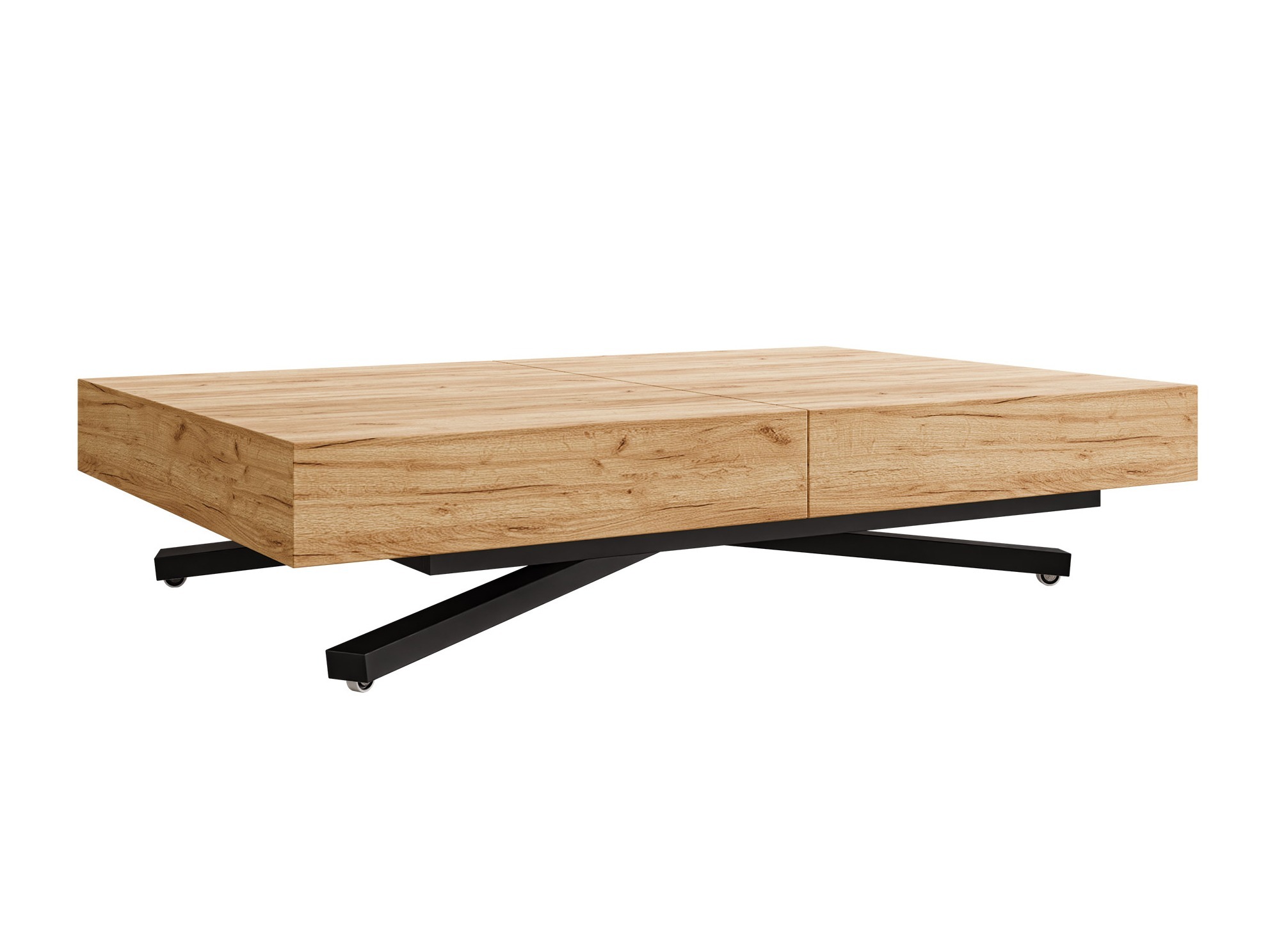 Muunnettava sohvapöytä Oswego 176 (Kultainen Craft-tammi)