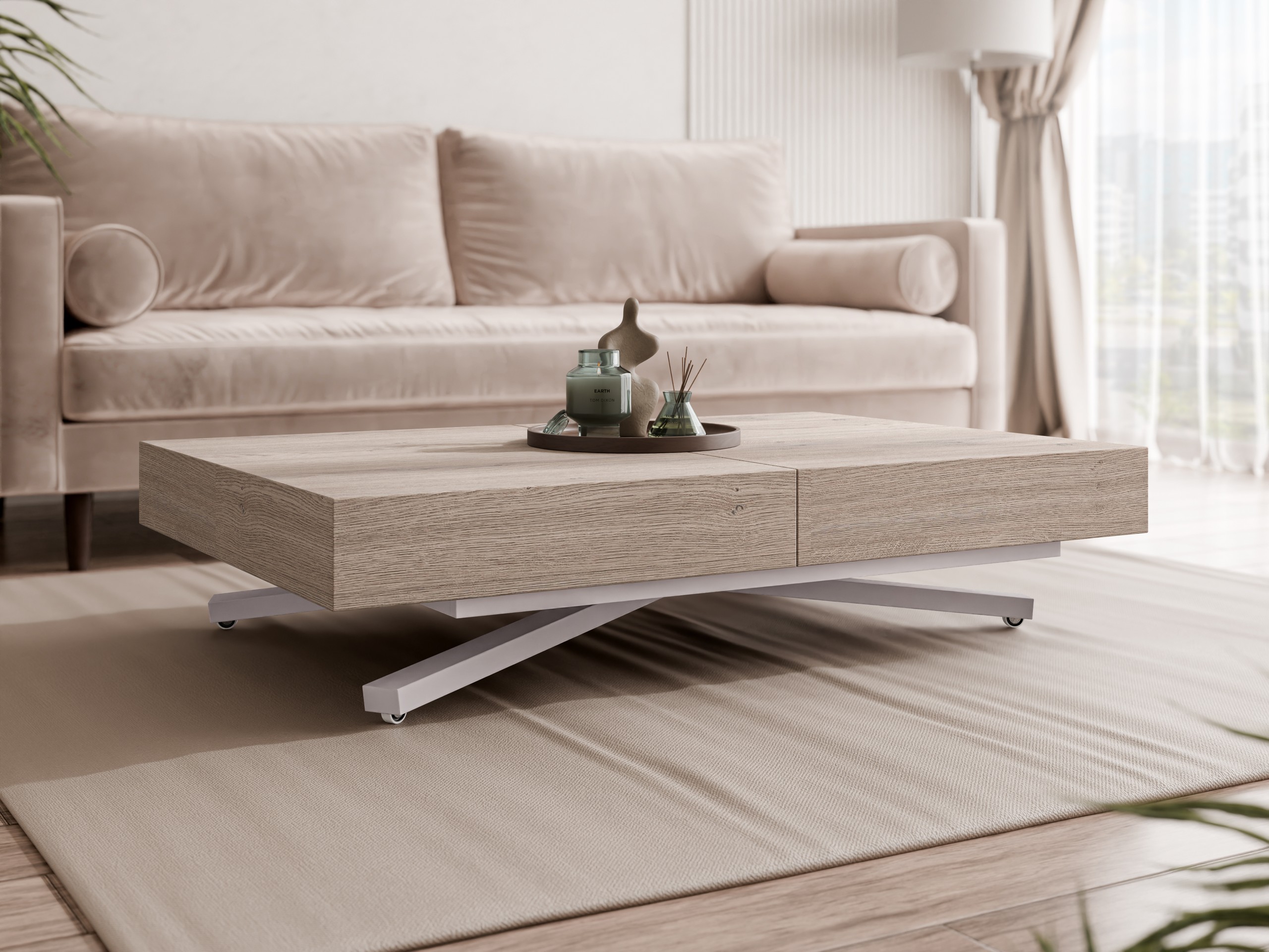 Muunnettava sohvapöytä Oswego 177 (Tammi)