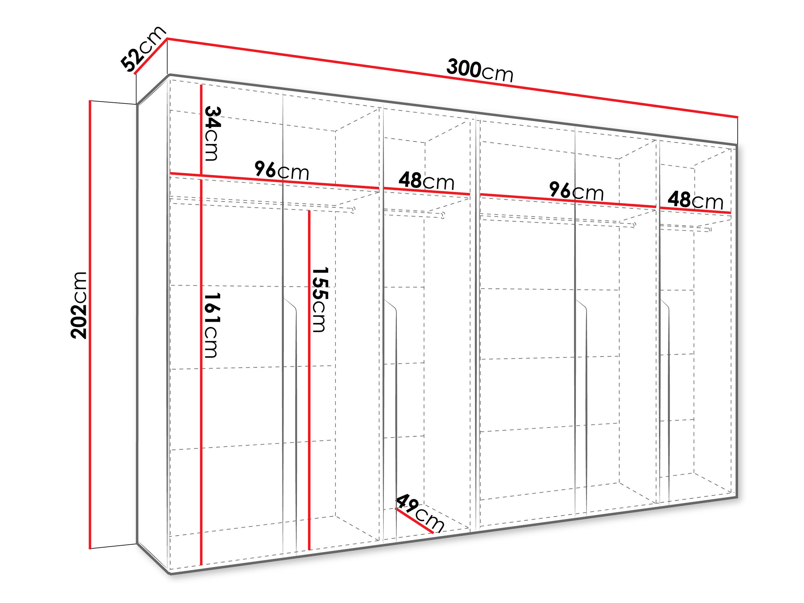 Vaatekaappi Hartford 583 (Kashmir)
