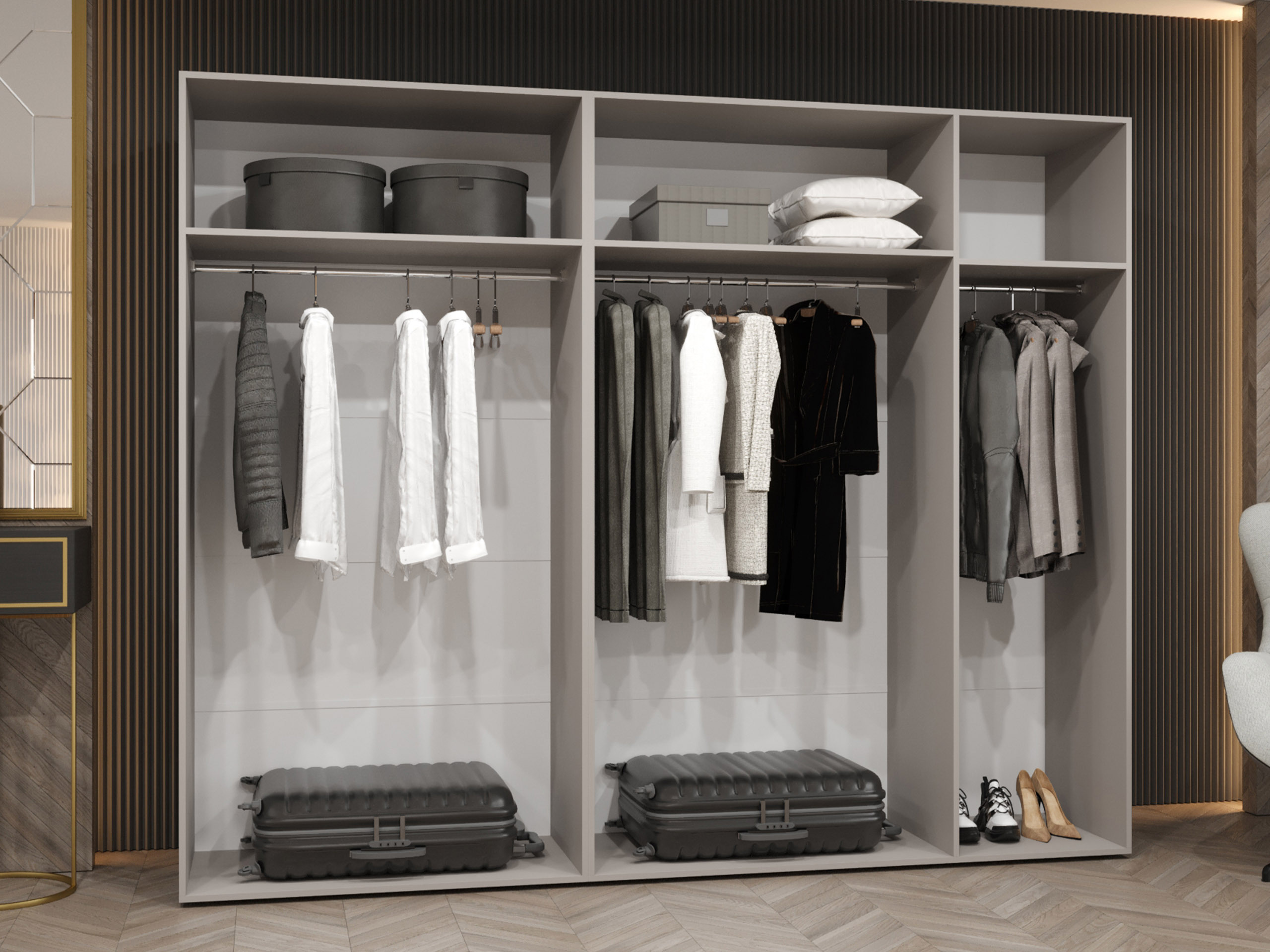 Vaatekaappi Hartford 587 (Musta)