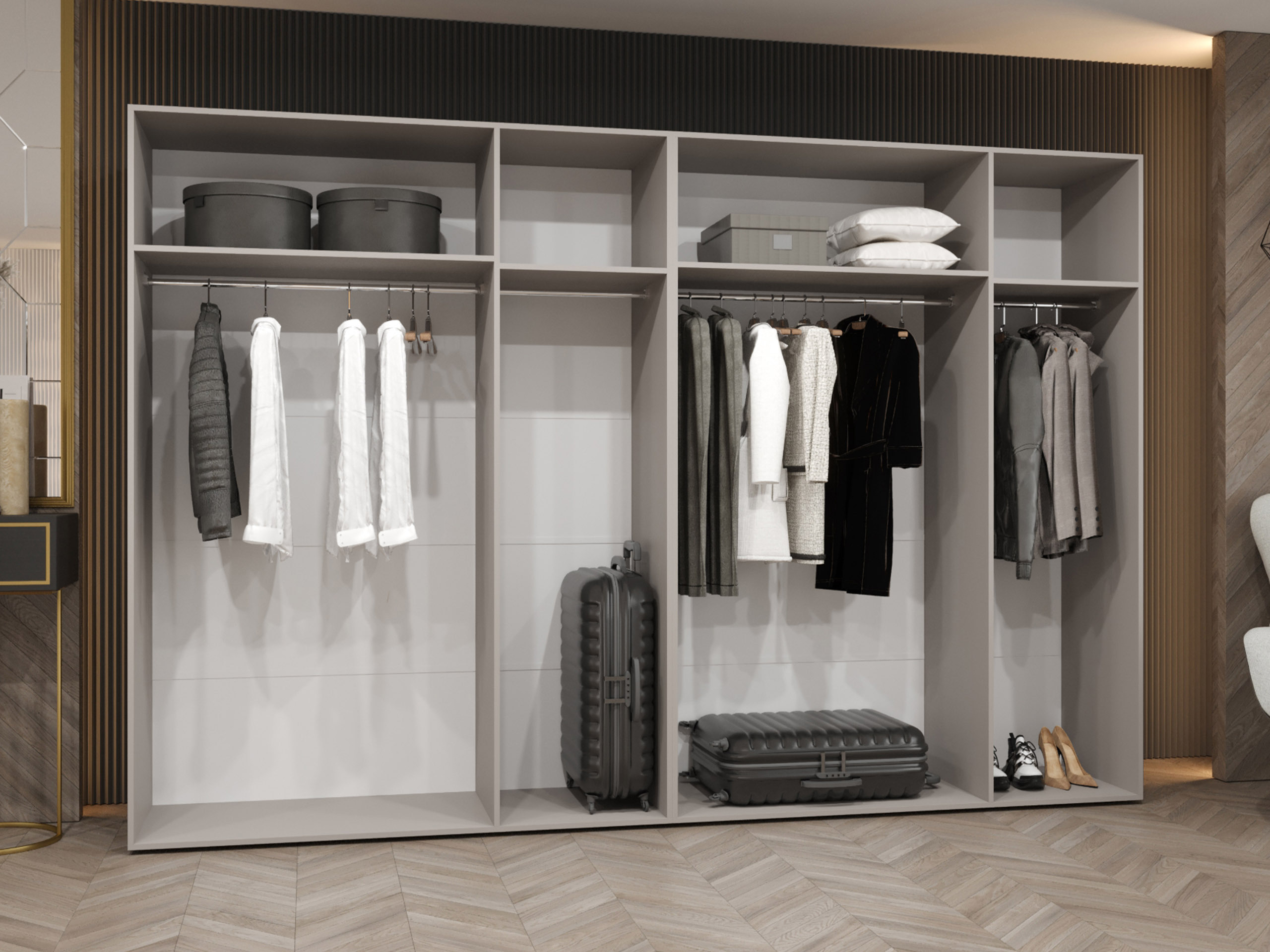 Vaatekaappi Hartford 588 (Valkoinen)