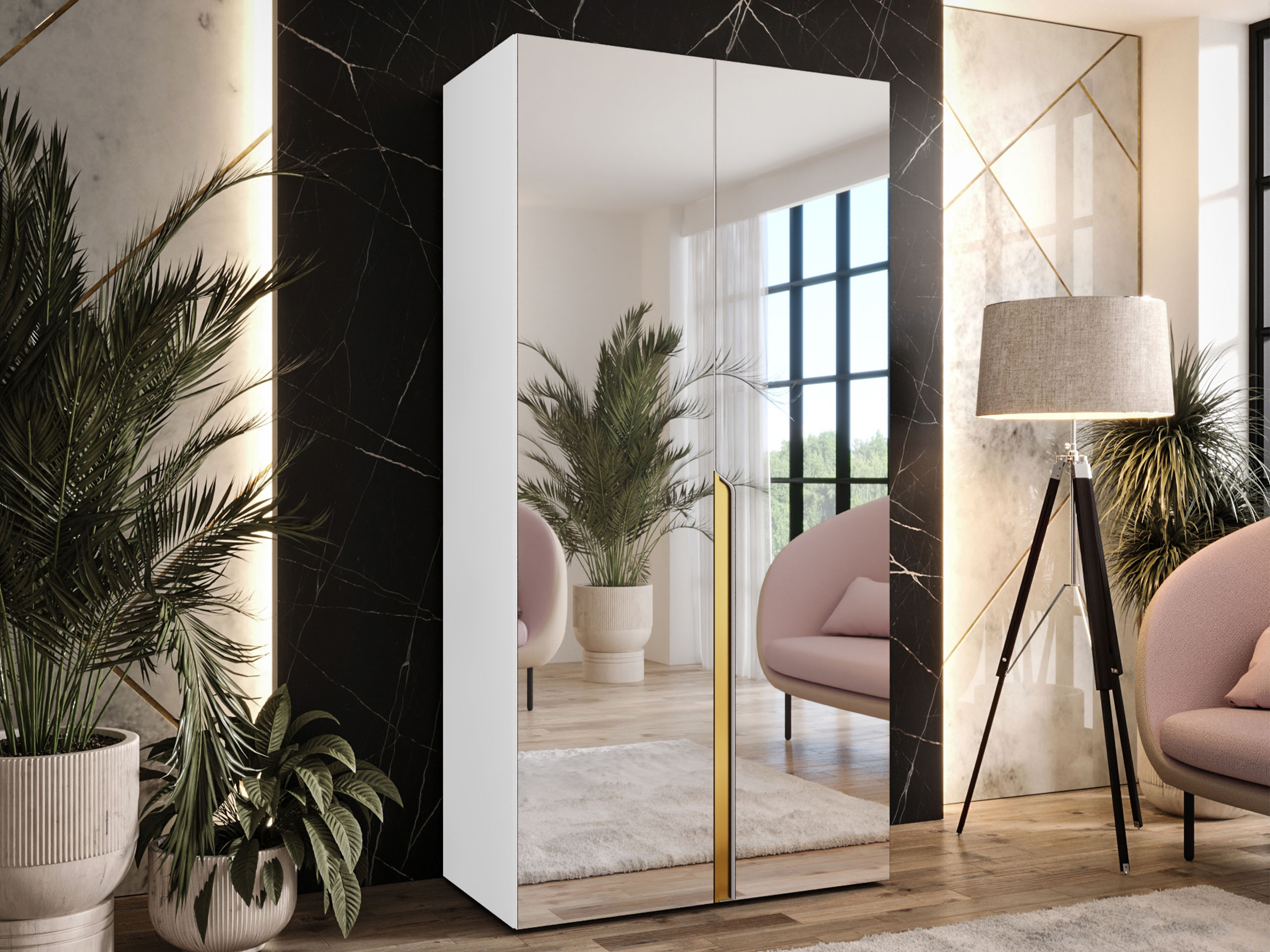 Vaatekaappi Hartford 589 (Valkoinen)