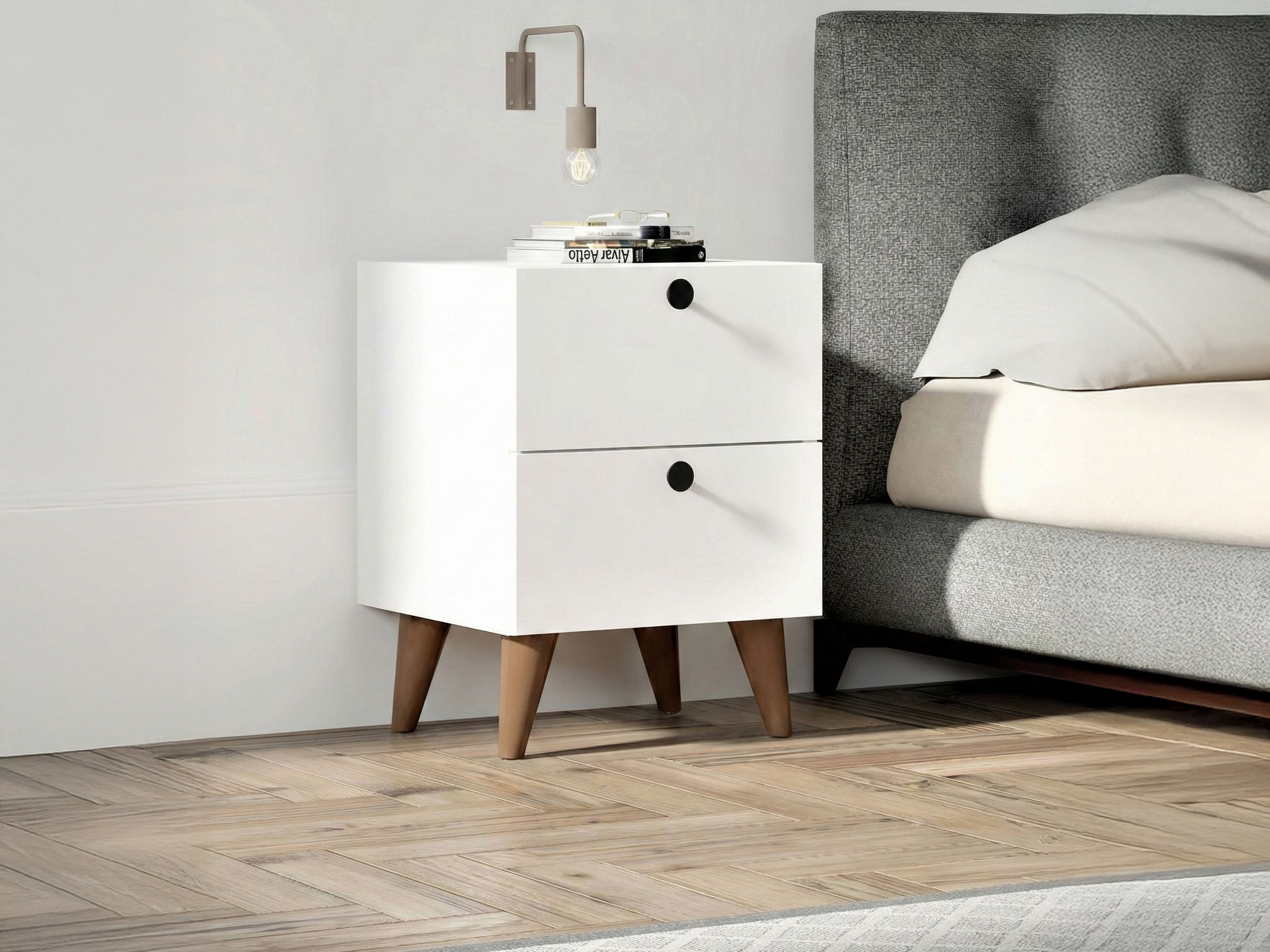 Yöpöytä Kailua 2594 (Valkoinen)