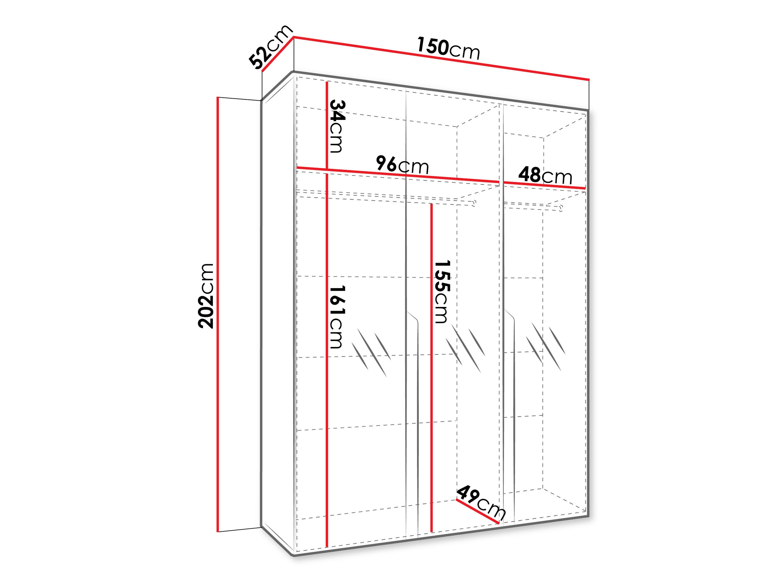 Vaatekaappi Hartford 590 (Kashmir)