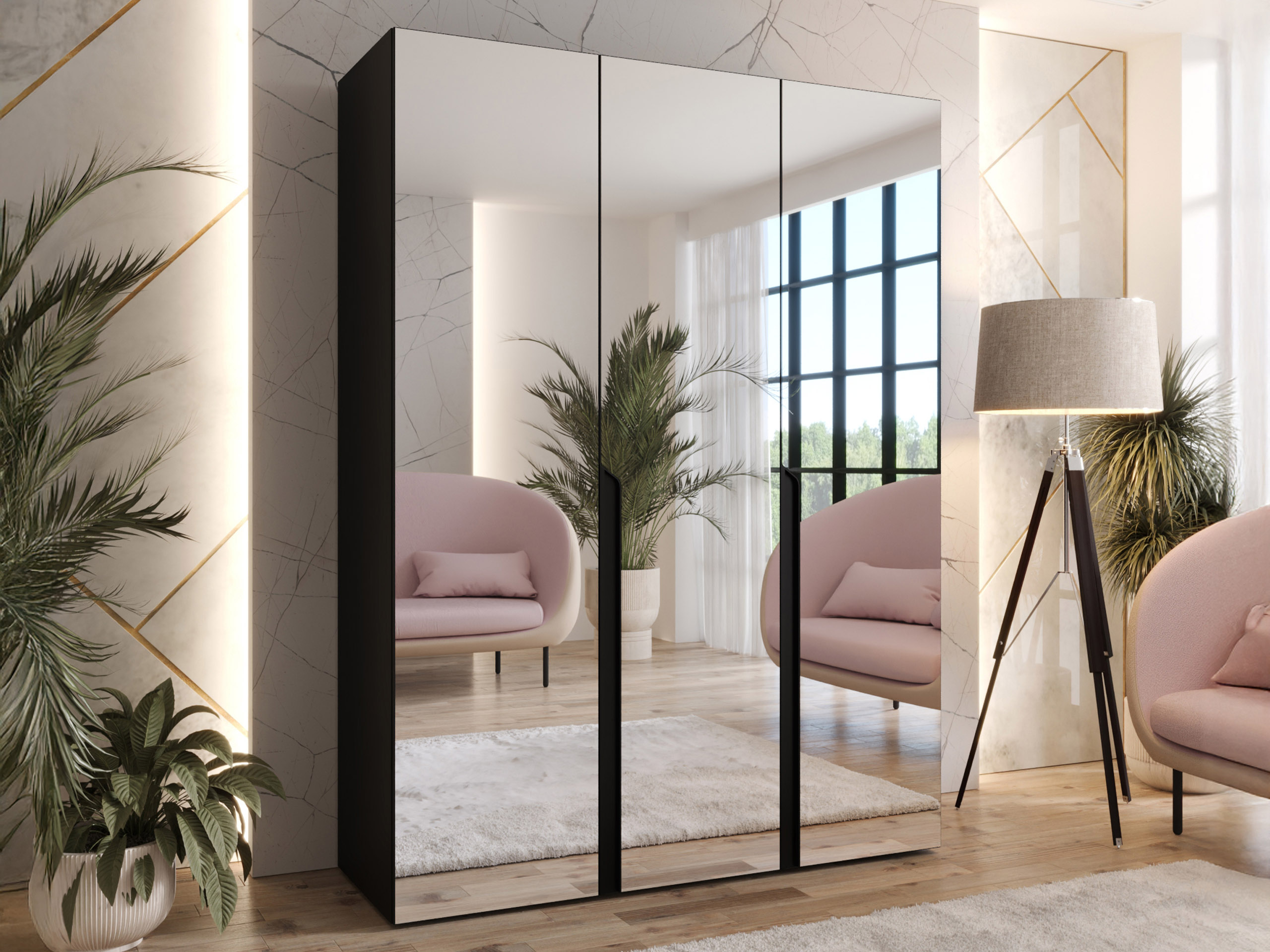 Vaatekaappi Hartford 590 (Musta)