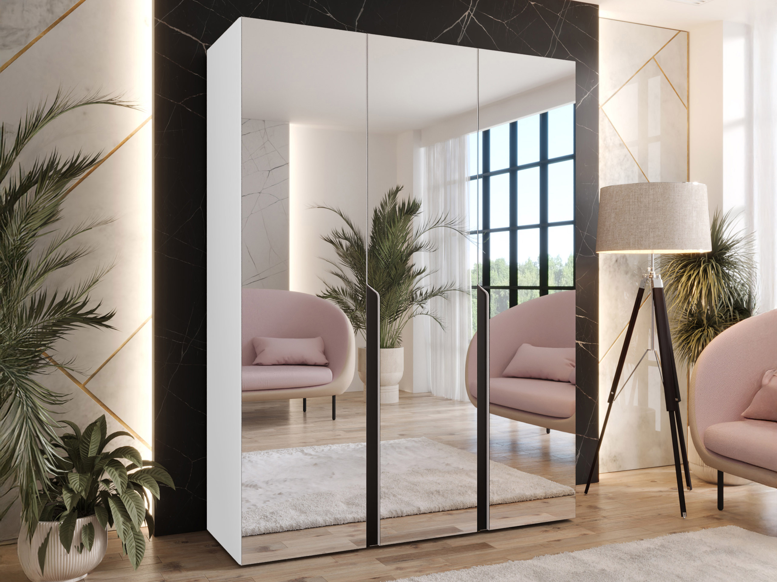 Vaatekaappi Hartford 590 (Valkoinen)