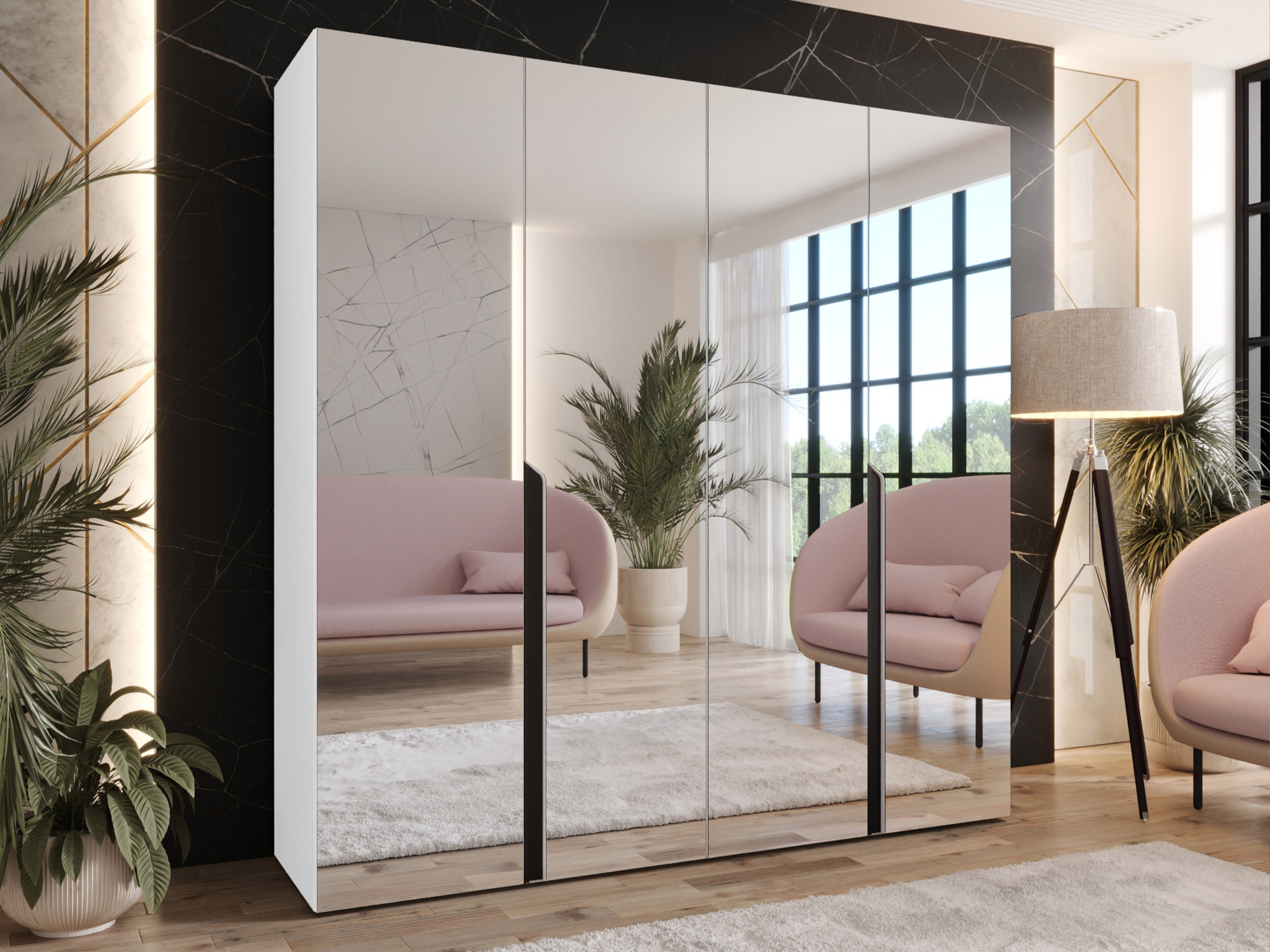 Vaatekaappi Hartford 591 (Valkoinen)