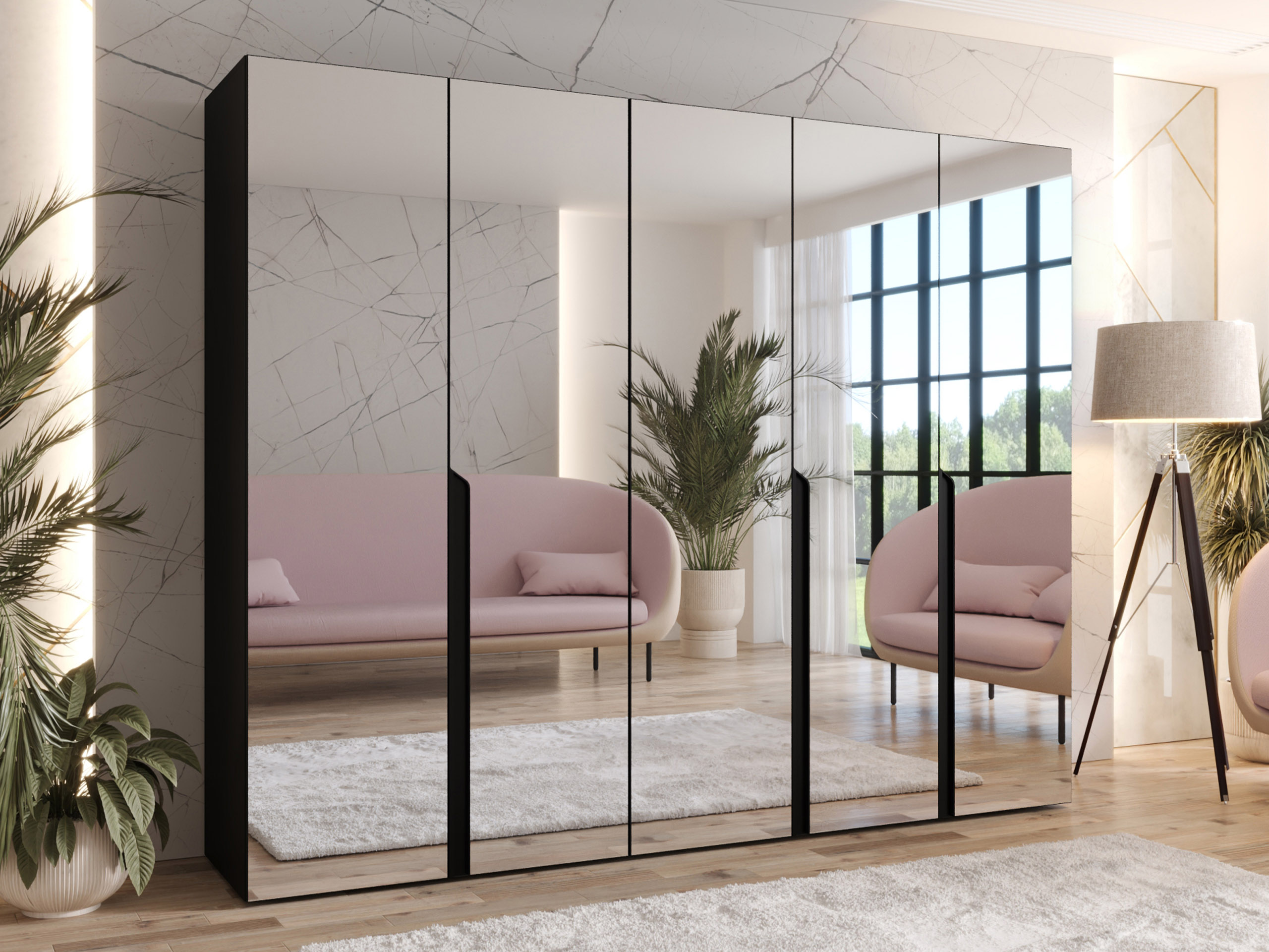 Vaatekaappi Hartford 592 (Musta)