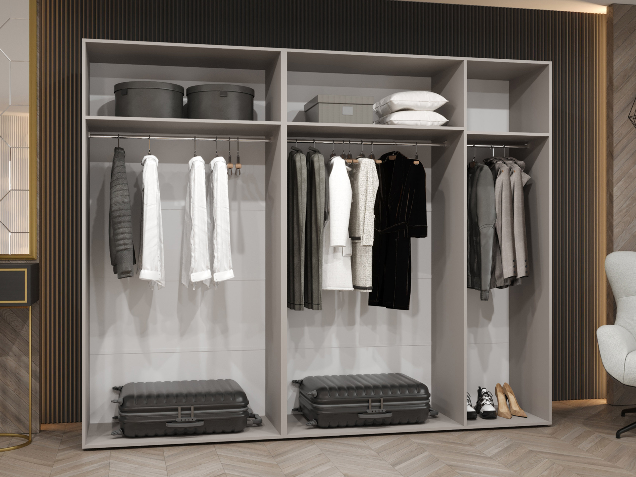 Vaatekaappi Hartford 592 (Musta)