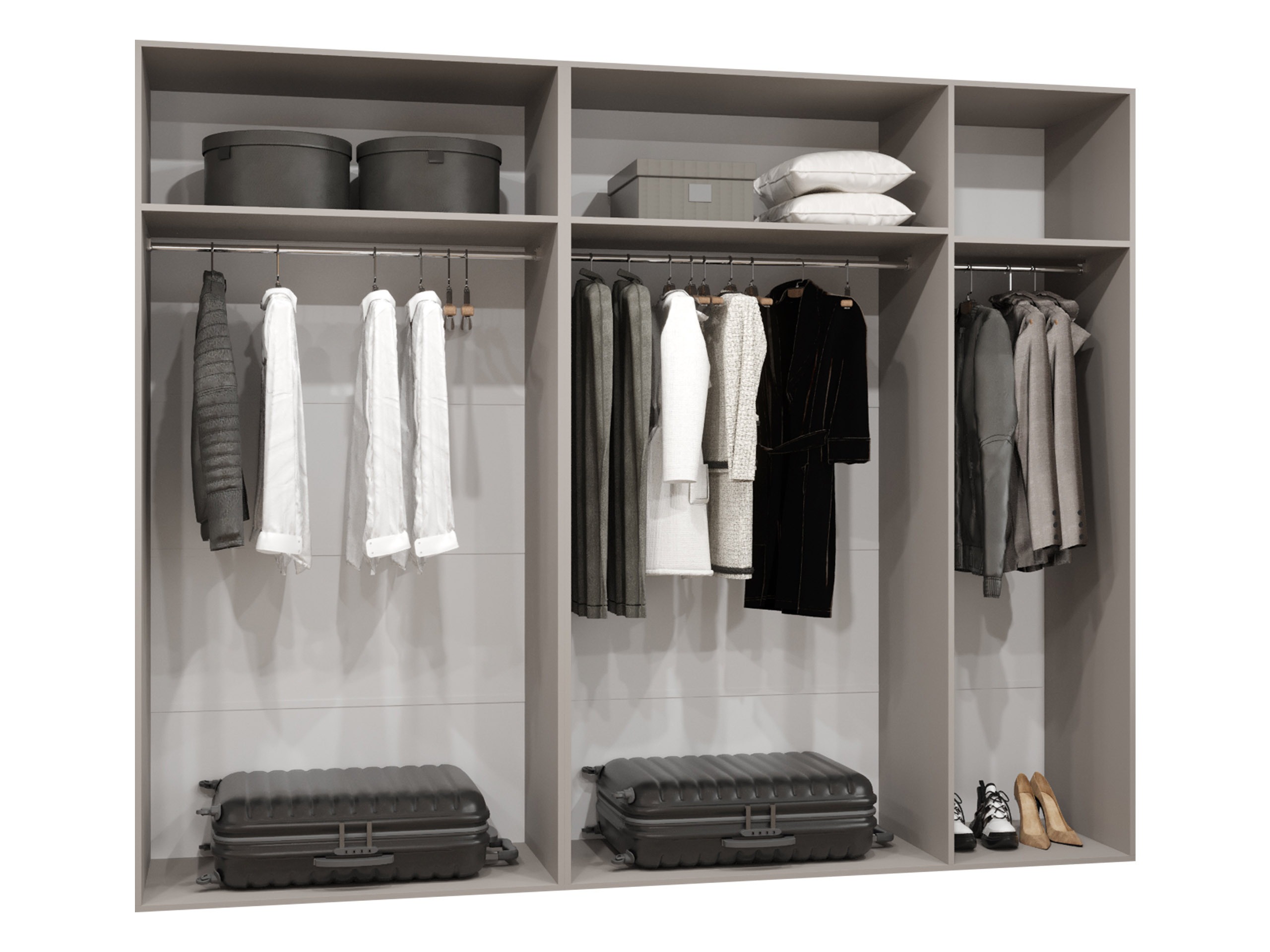 Vaatekaappi Hartford 592 (Musta)