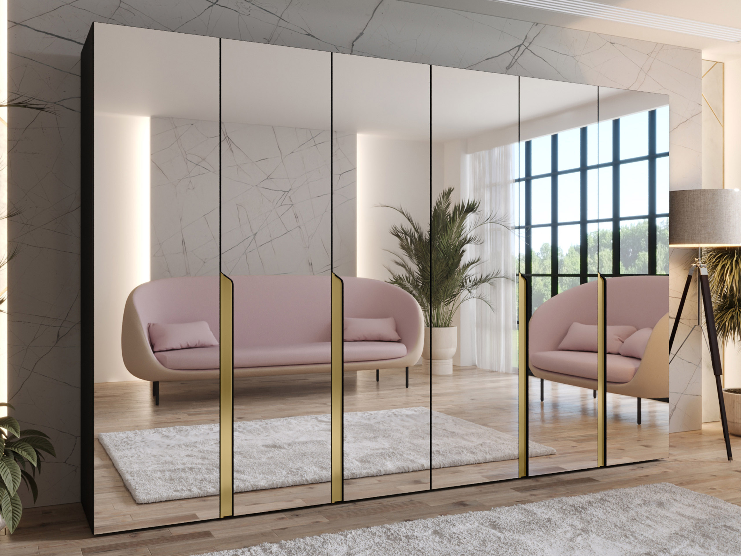 Vaatekaappi Hartford 593 (Musta)