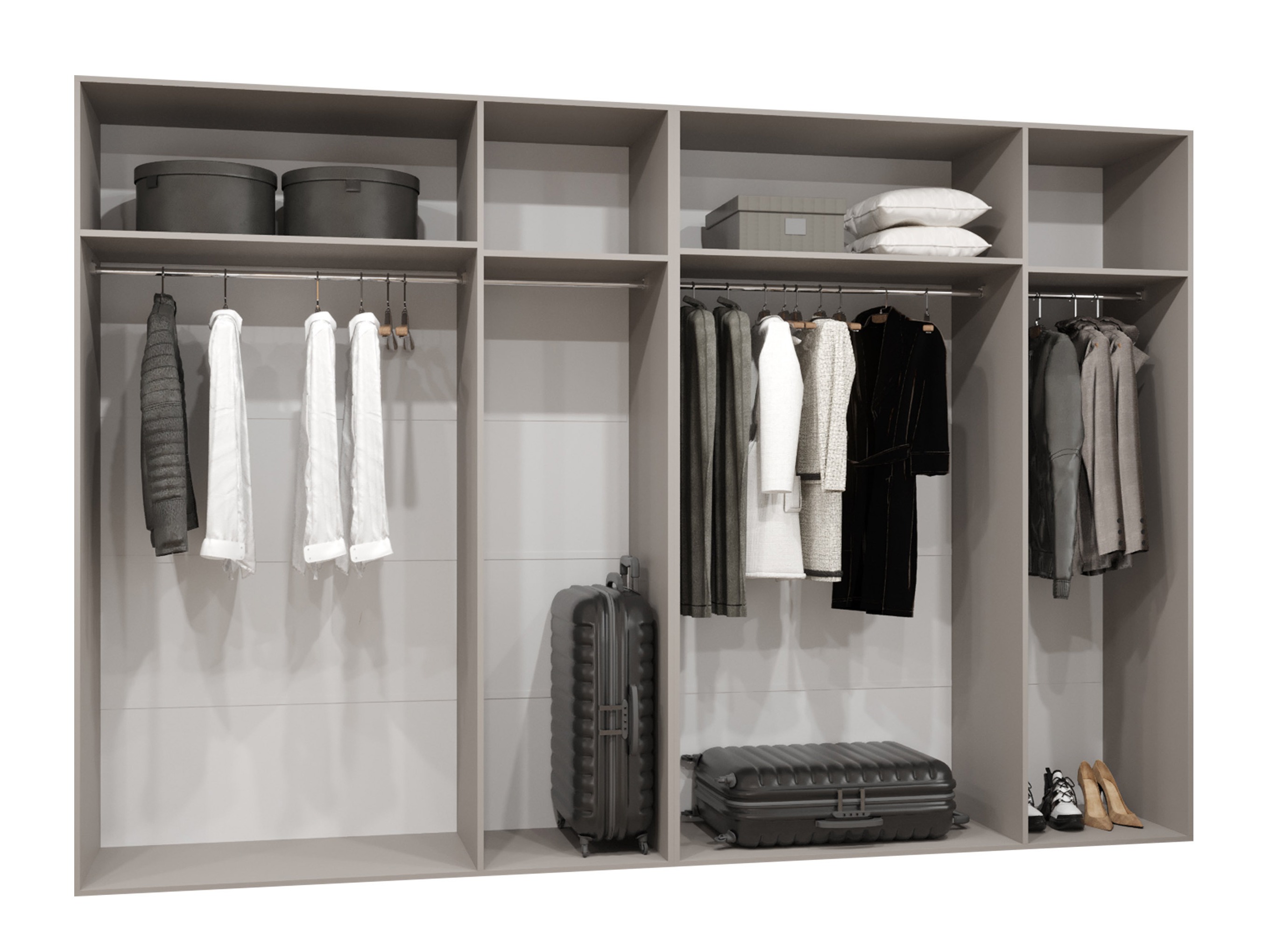 Vaatekaappi Hartford 593 (Musta)