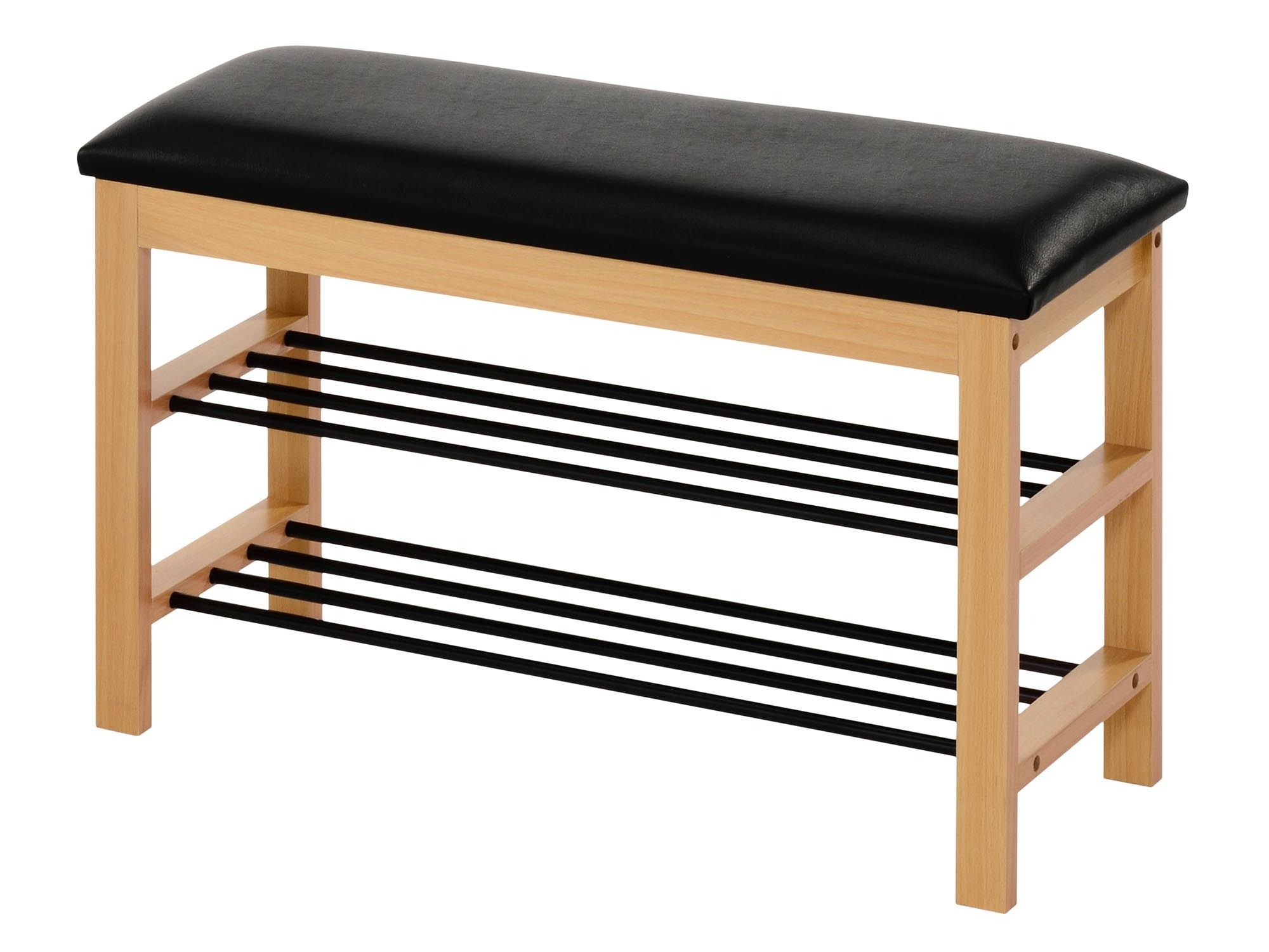 Kenkähylly Houston 967 (Massiivipuuta + Musta)