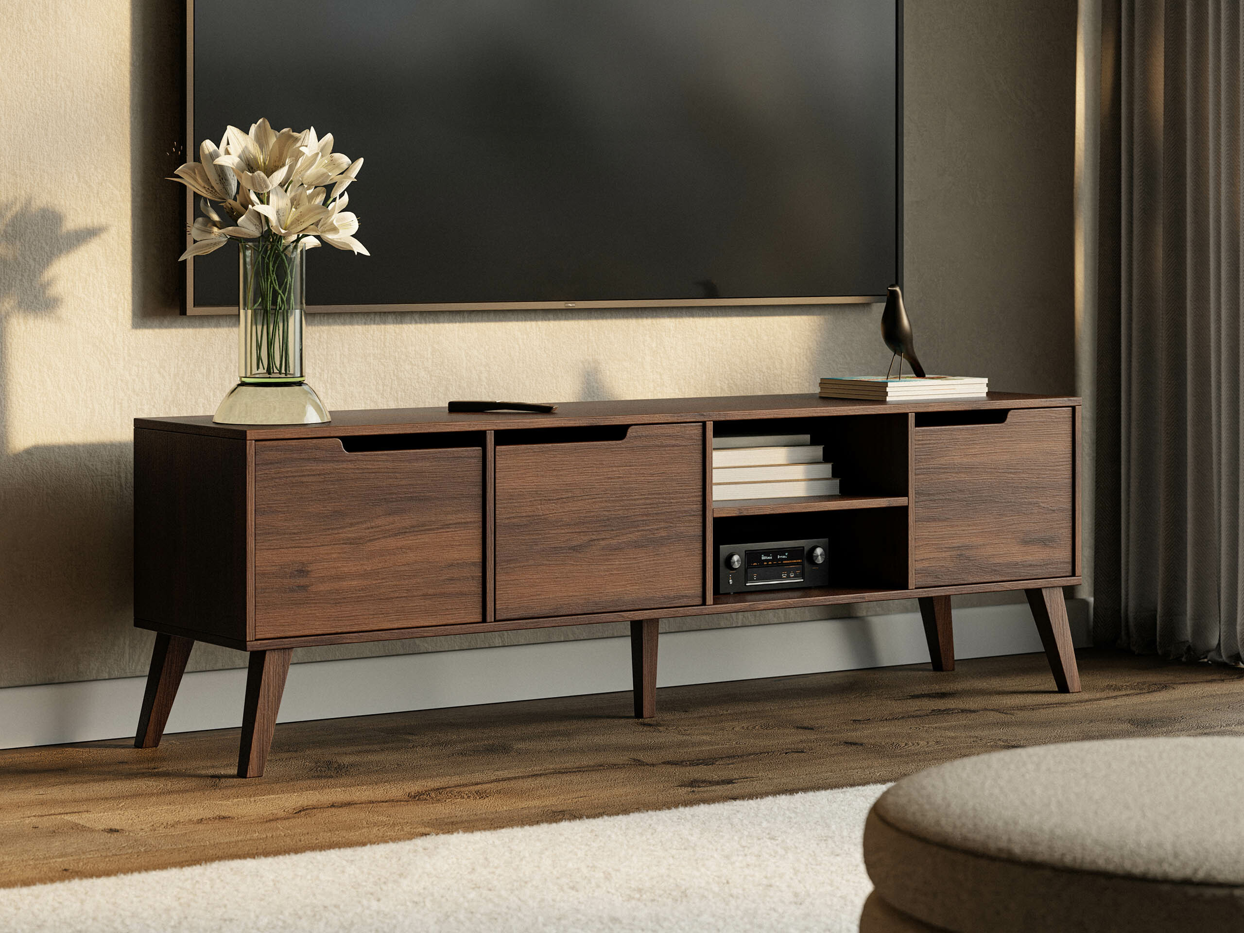 TV-taso Elbtive 101 (Pähkinä)