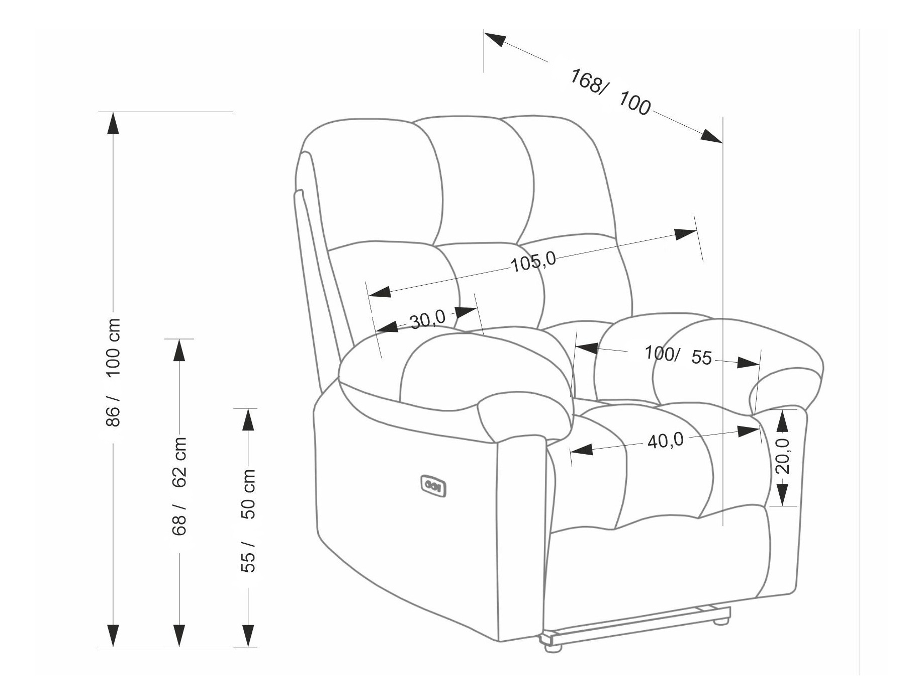 Kallistuva nojatuoli SE2966