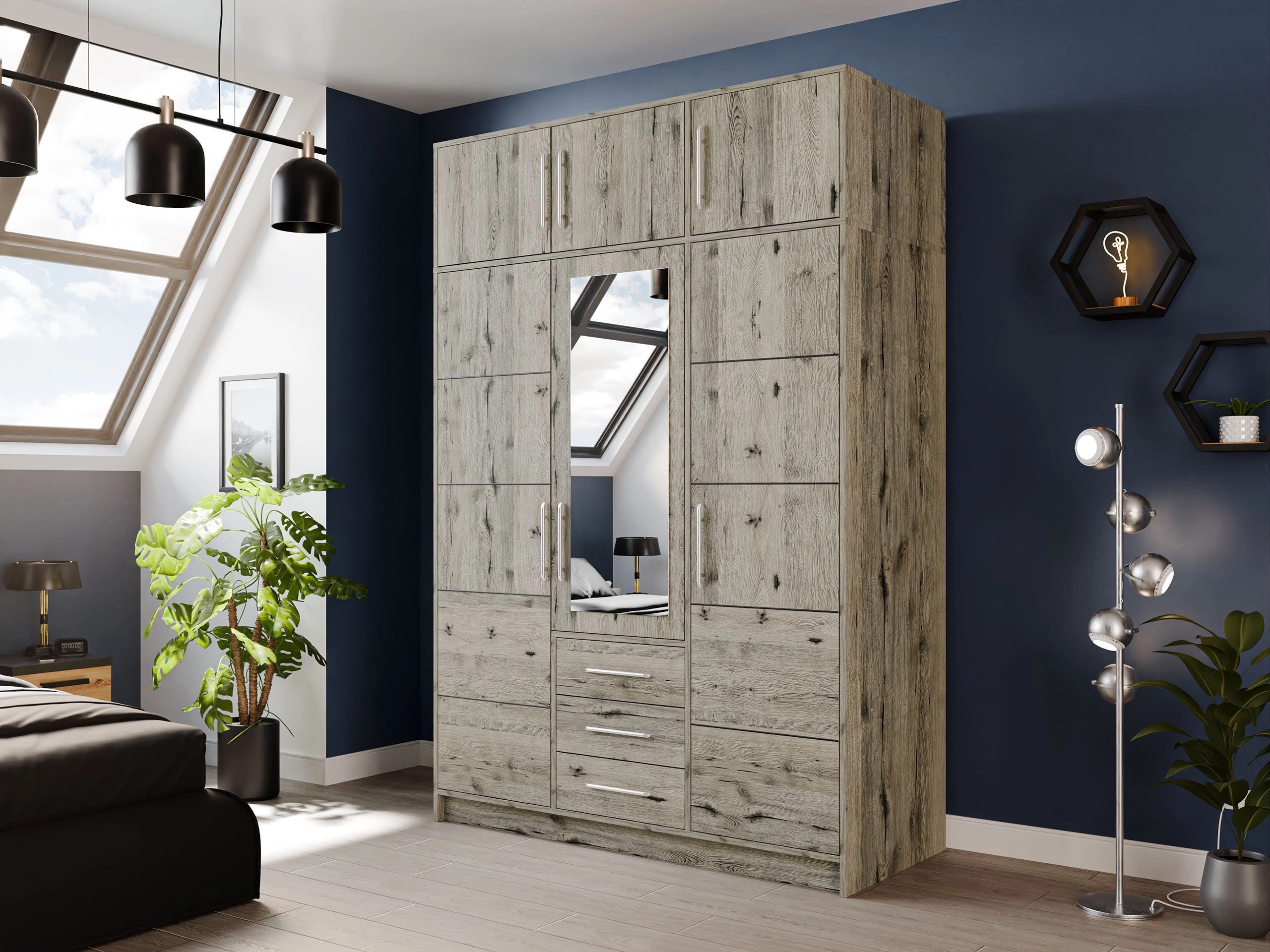 Vaatekaappi Dortivu IV (Wellington-tammi)