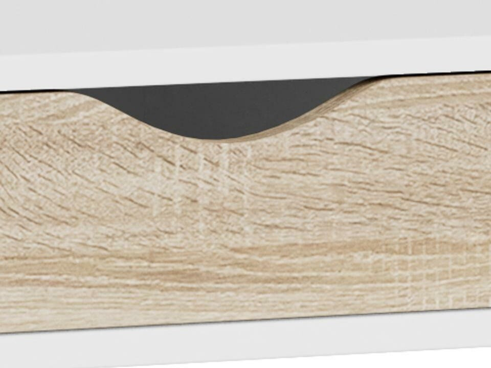 Työpöytä Norsica 113 (Valkoinen + Tammi)