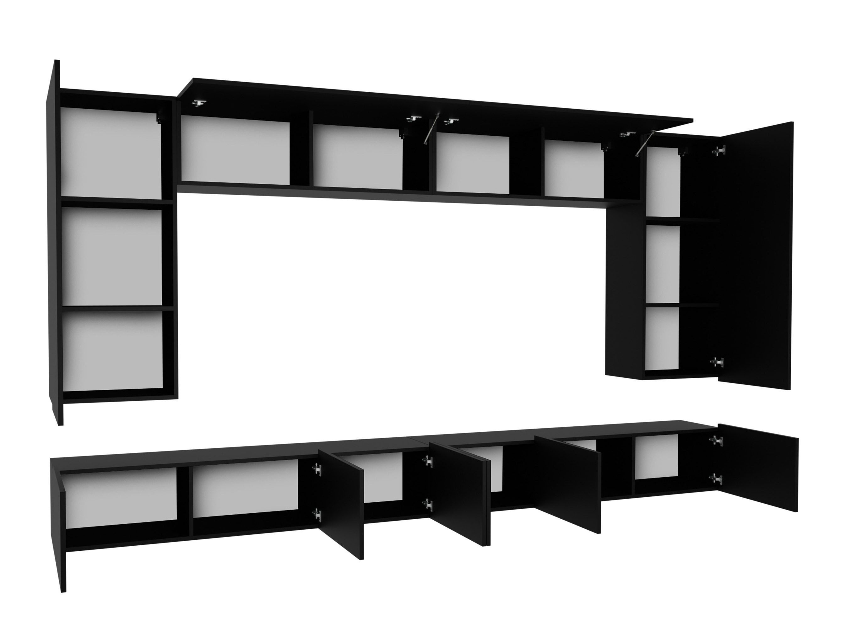 Olohuonesetti Tivdalu 135 (Valkoinen + Kiiltävä valkoinen)