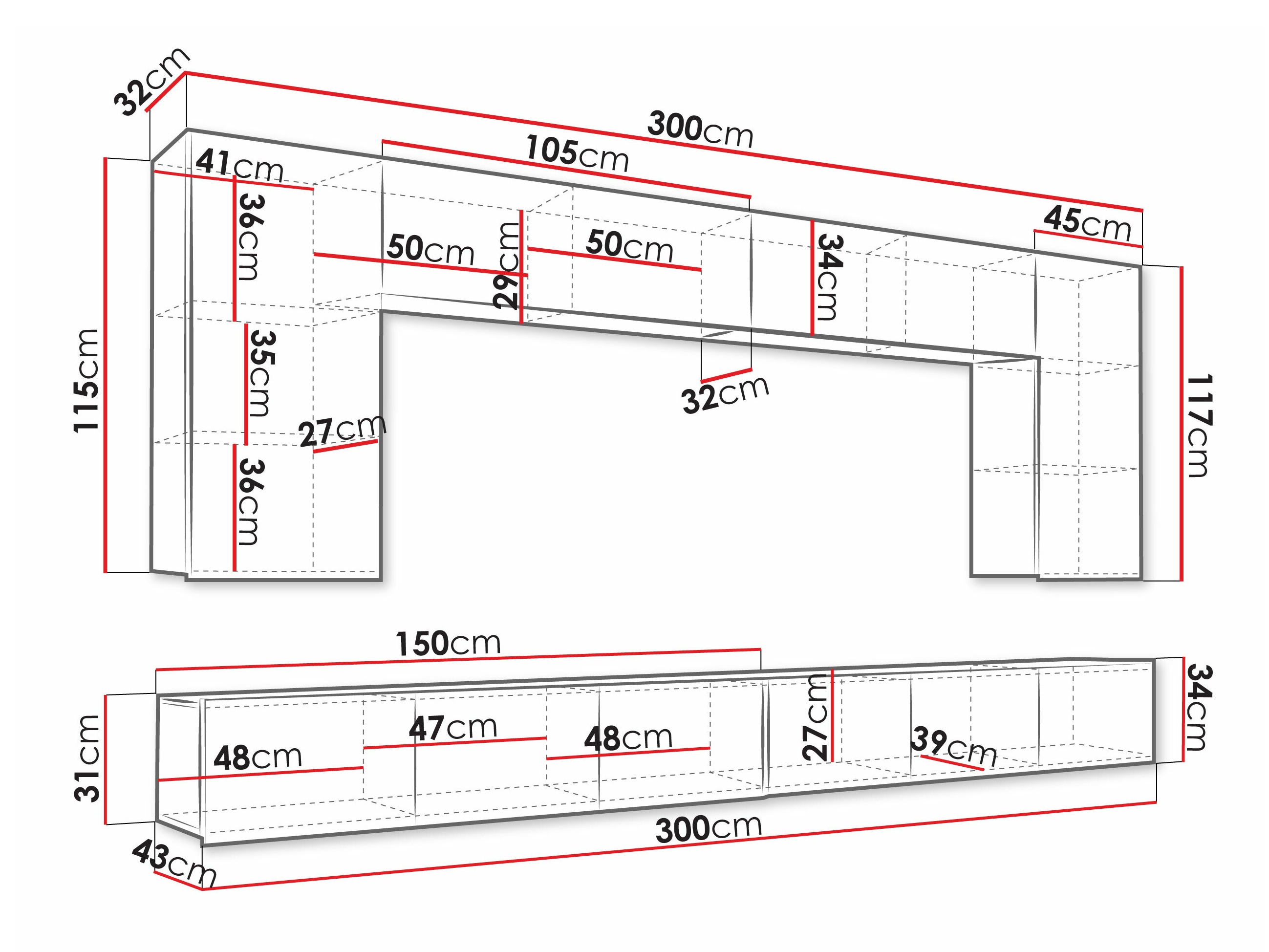 Olohuonesetti Tivdalu 135 (Valkoinen + Kiiltävä valkoinen)