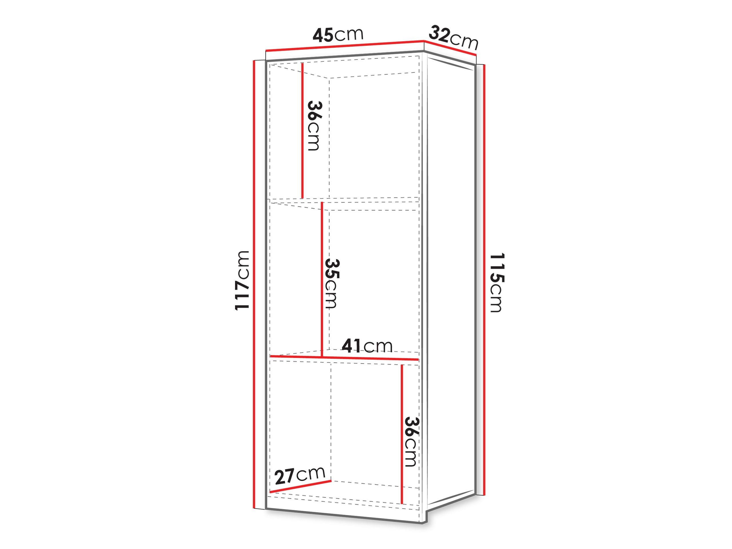 Seinäkaappi Tivdalu 126 (Musta + Kiiltävä musta)