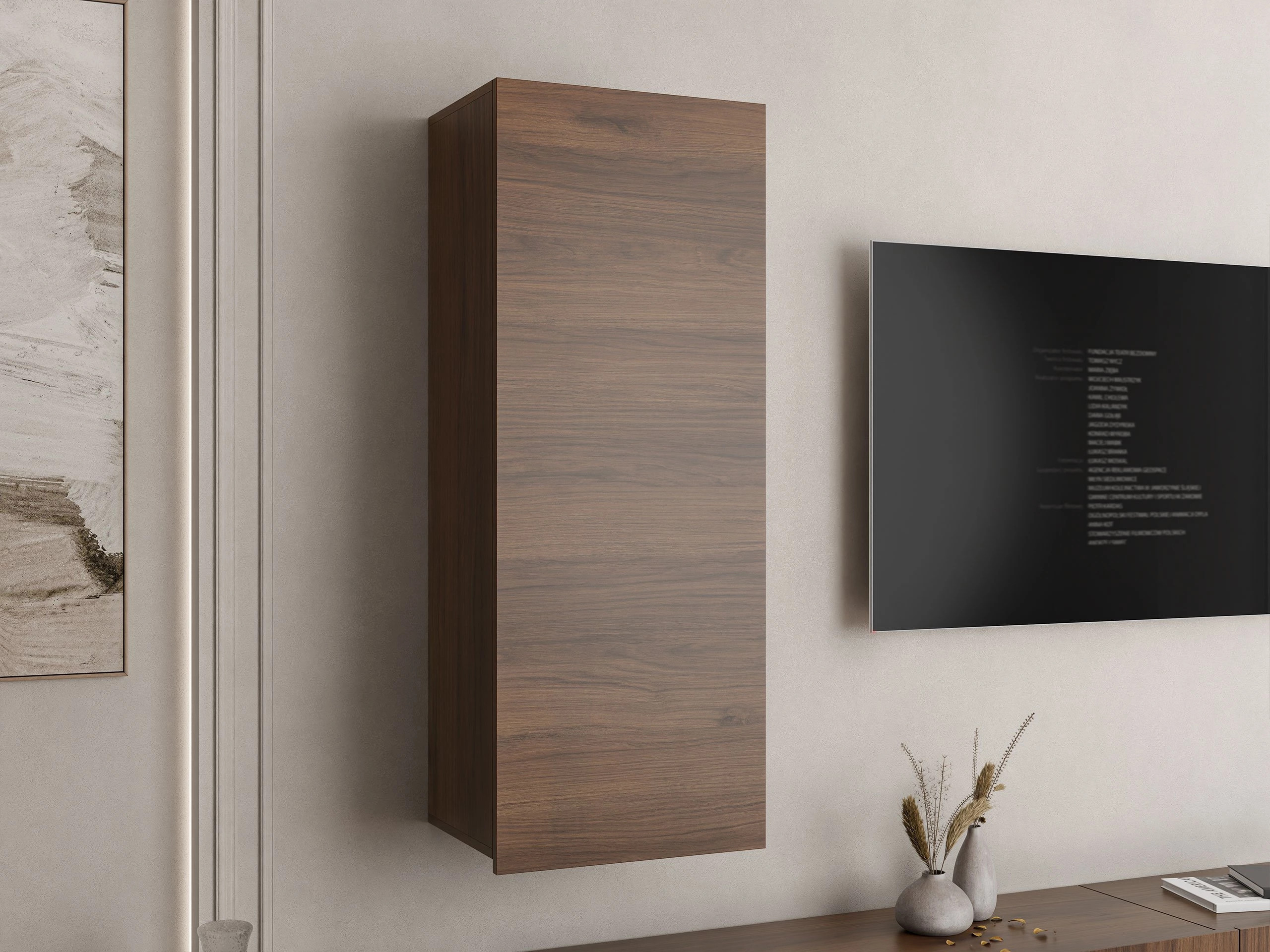 Seinäkaappi Tivdalu 126 (Pähkinä)