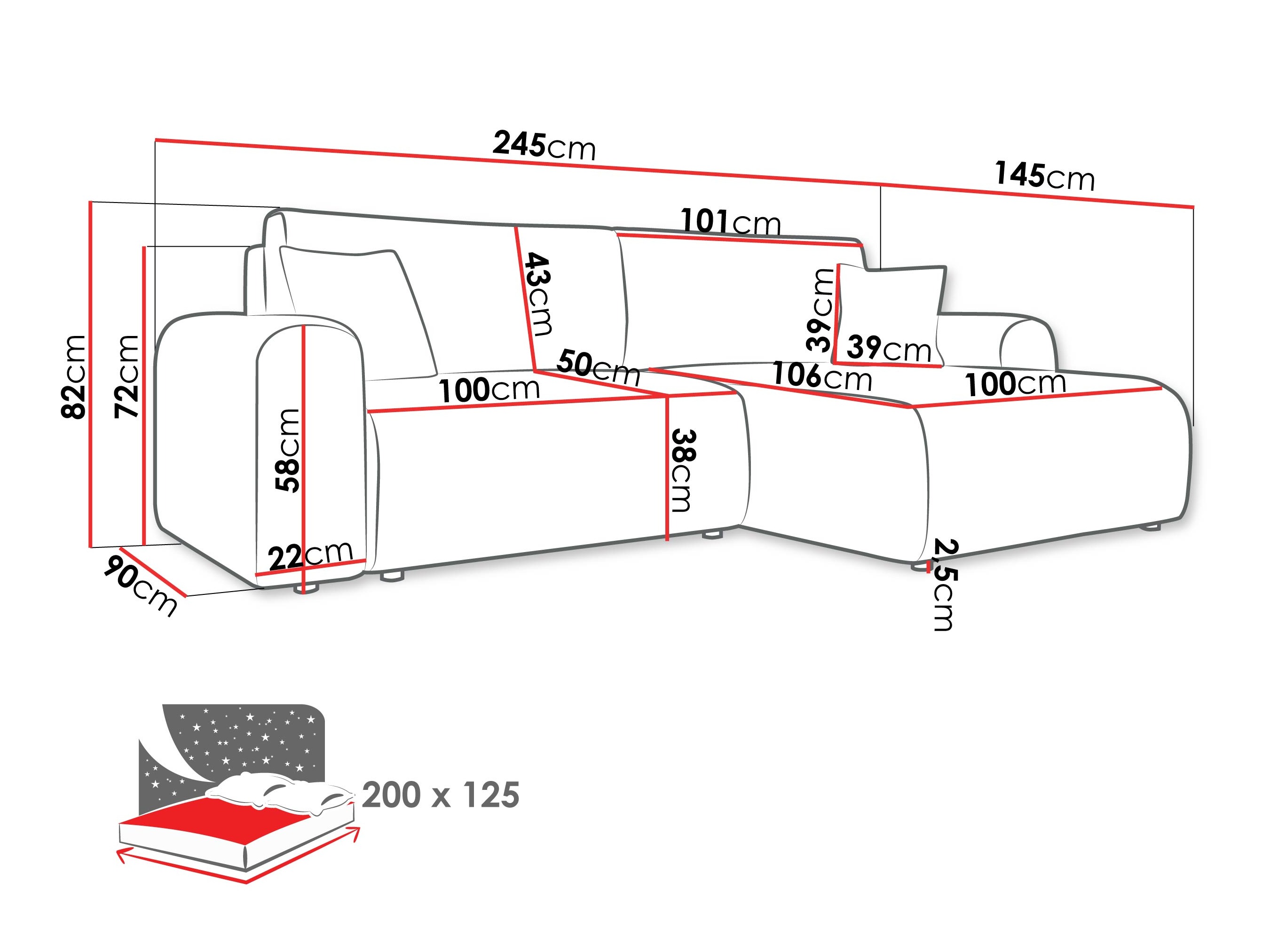 Kulmasohva SE3000 vaurioitunut pakkaus