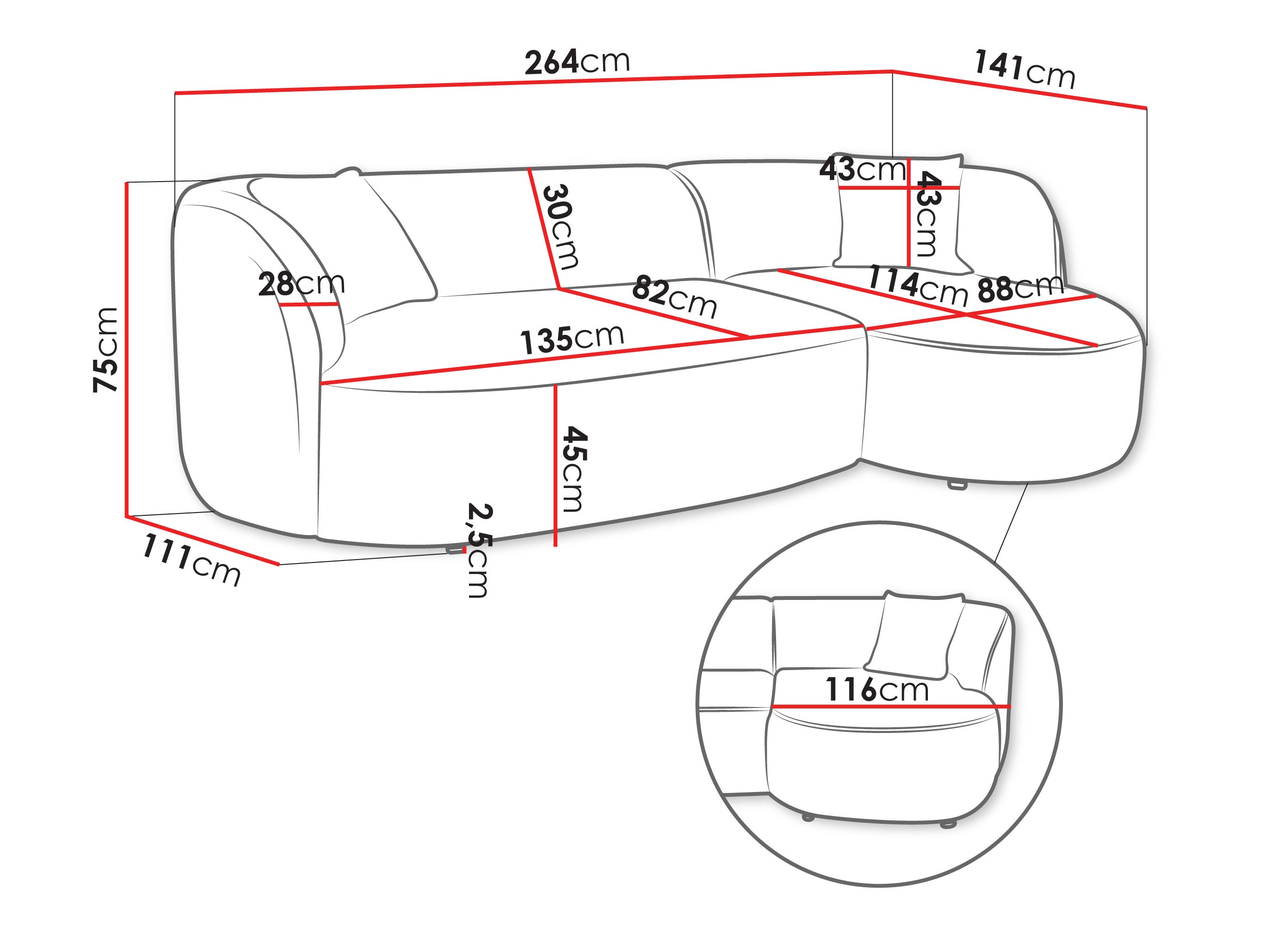 Kulmasohva TrendyNest Gubor (Euphoria 01)
