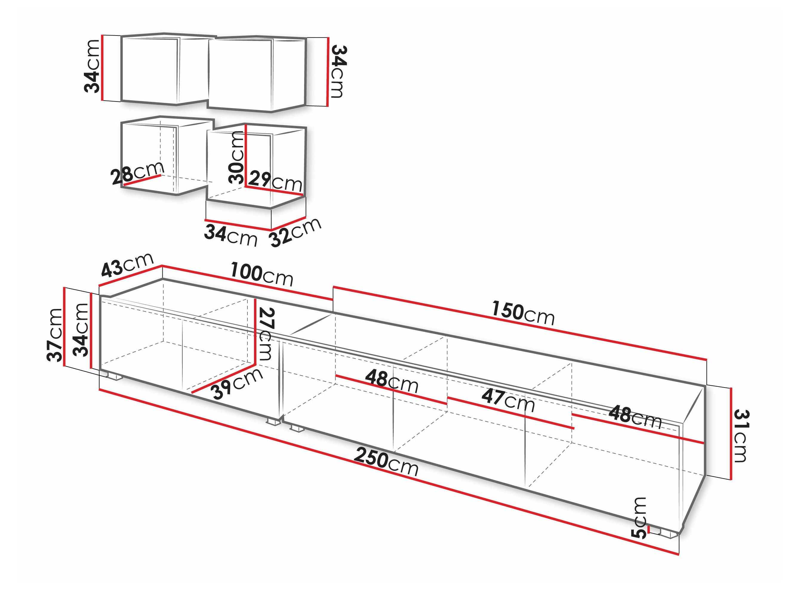 Olohuonesetti Remus XVIII (Musta + Kiiltävä musta)