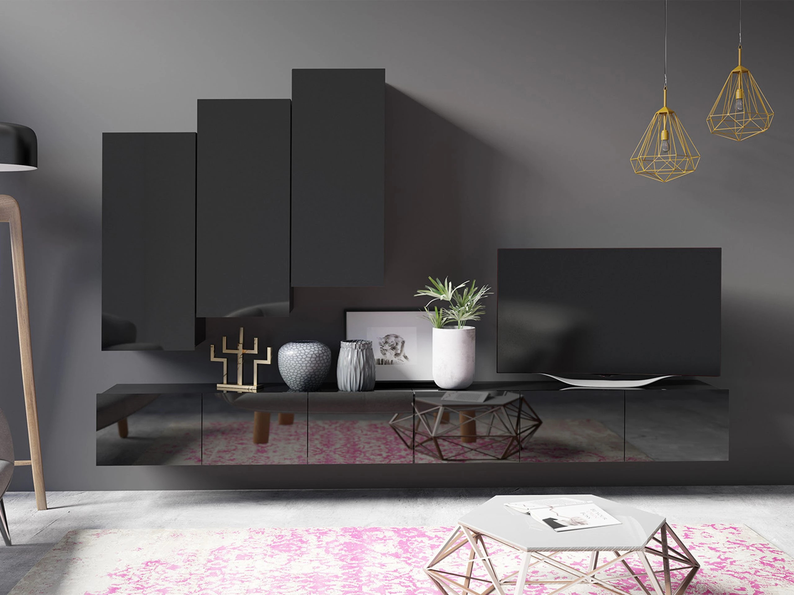 Olohuonesetti Remus XX (Musta)