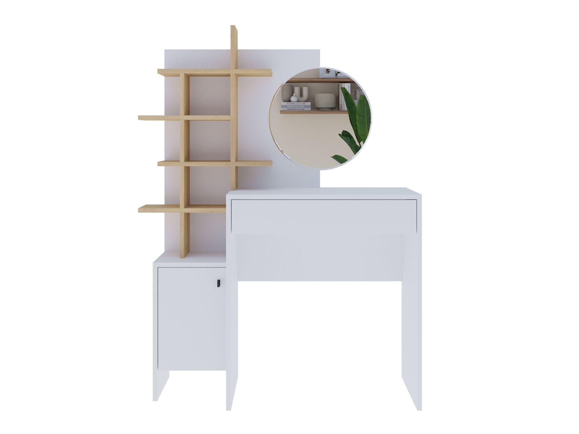 Kampauspöytä Kailua 220 (Valkoinen + Tammi)