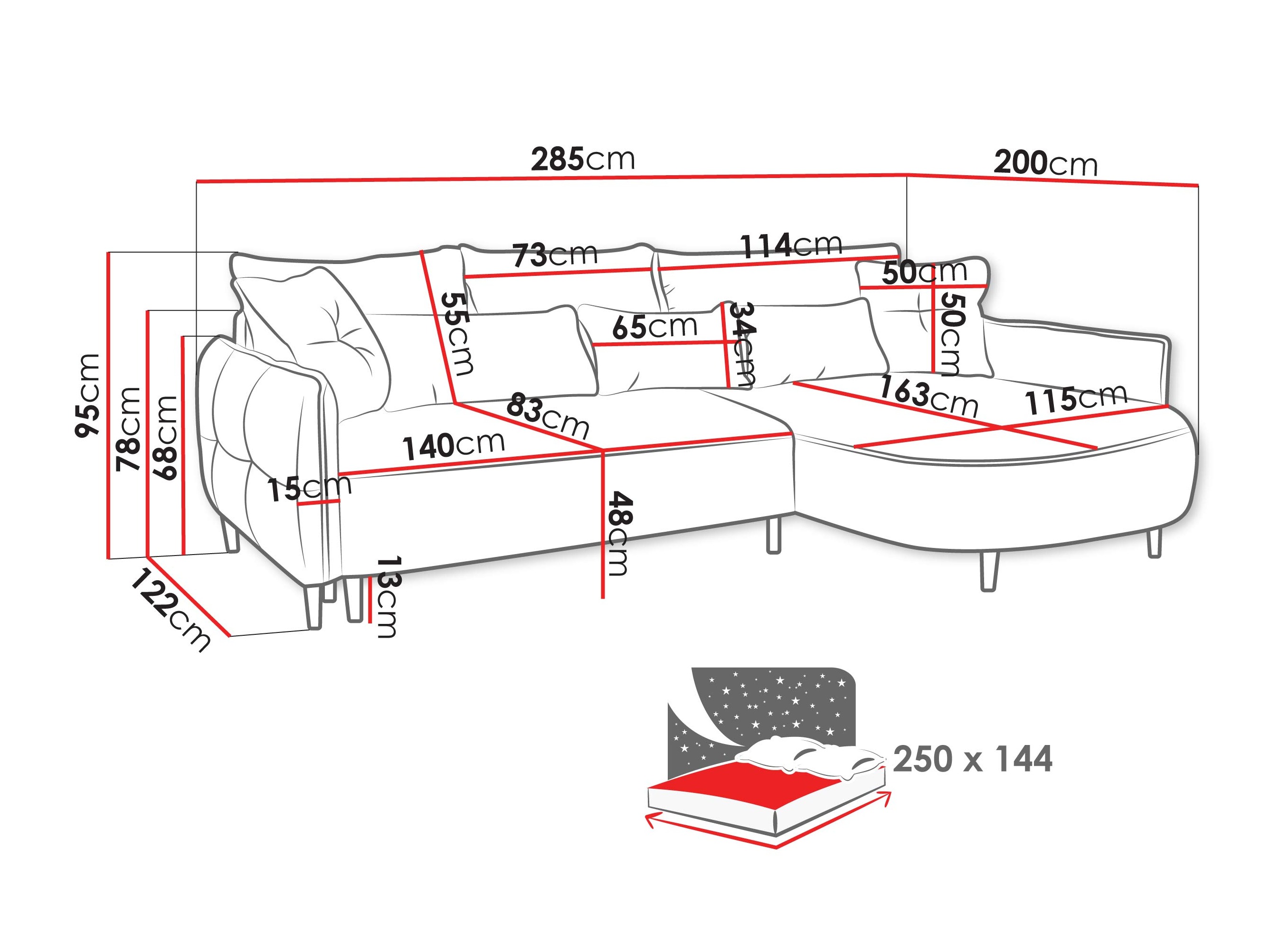 Kulmasohva TrendyNest Prunal (Glow 01)