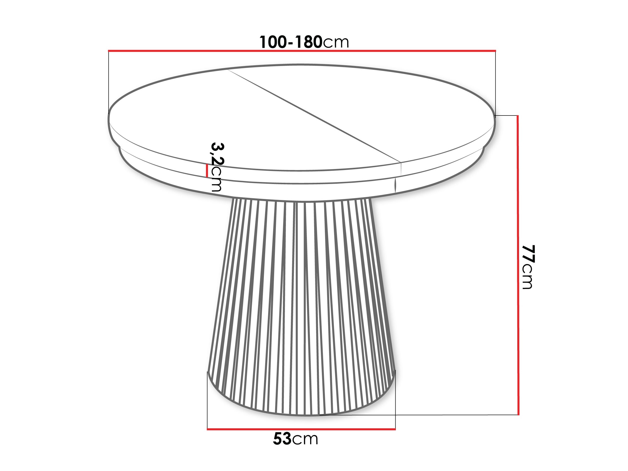 Pöytä Stanton 151 (Valkoinen)