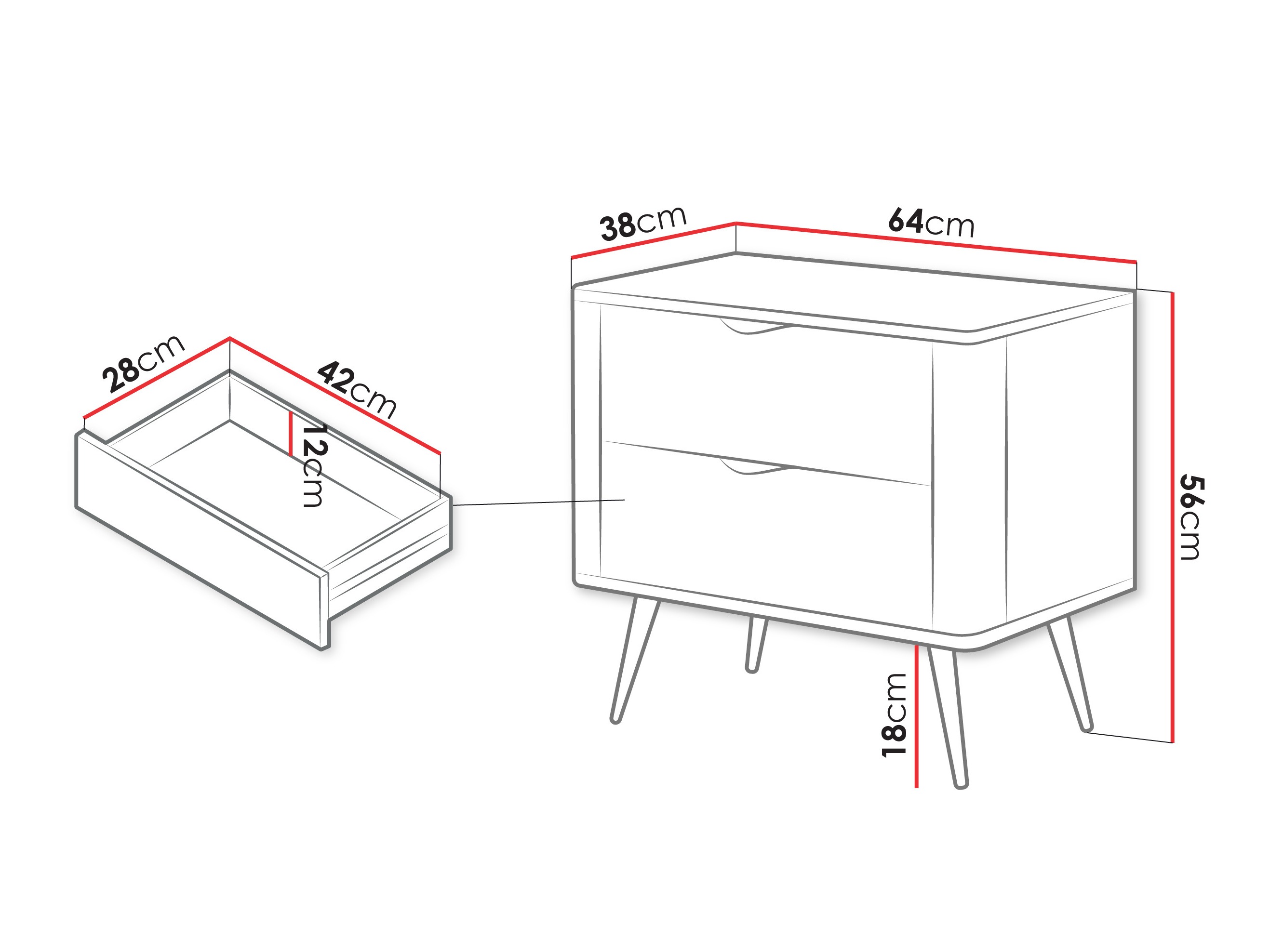 Yöpöytä Versoe 106 (Beige)