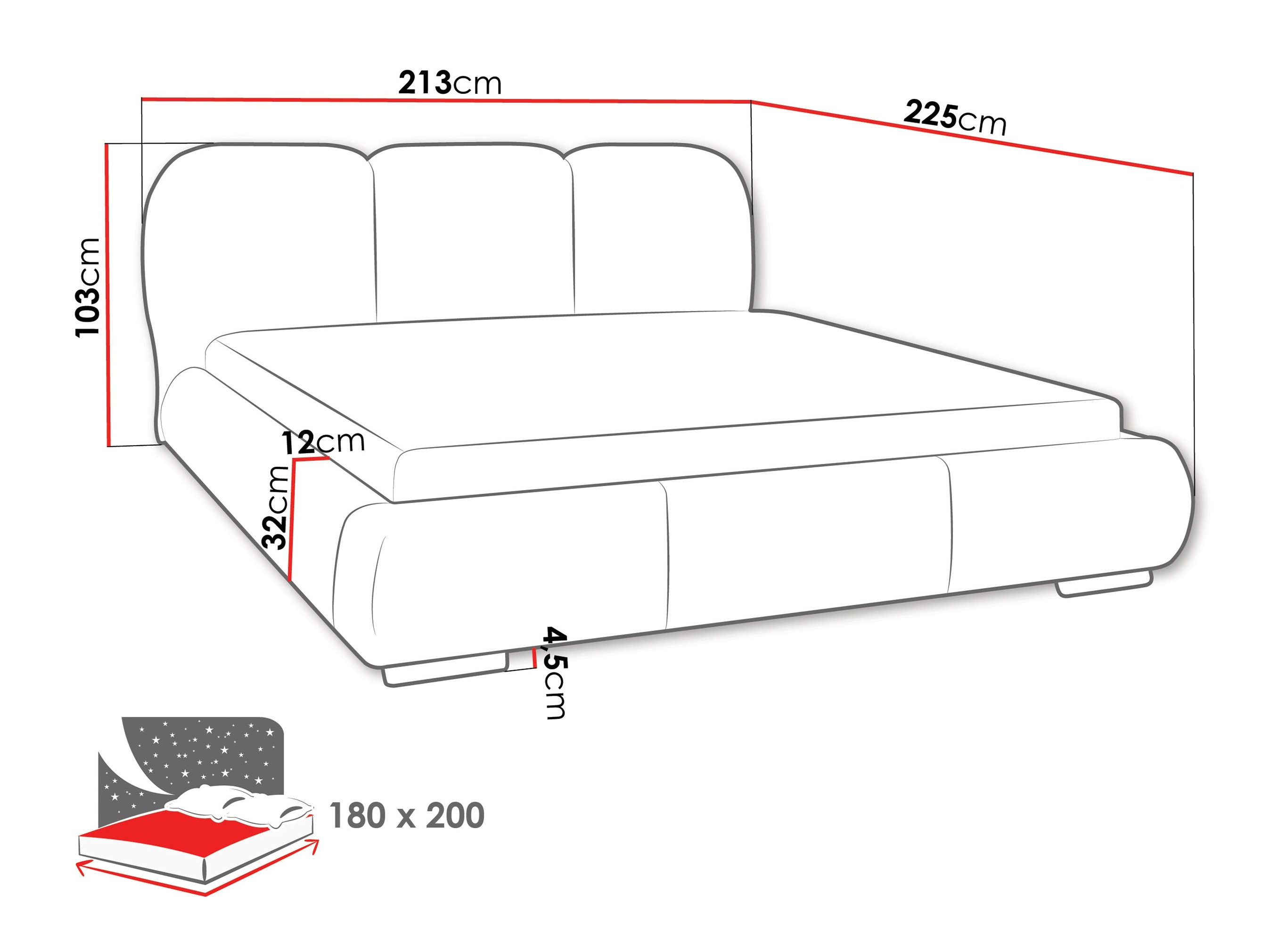 Sänky TrendyNest Navium (Coral 15)