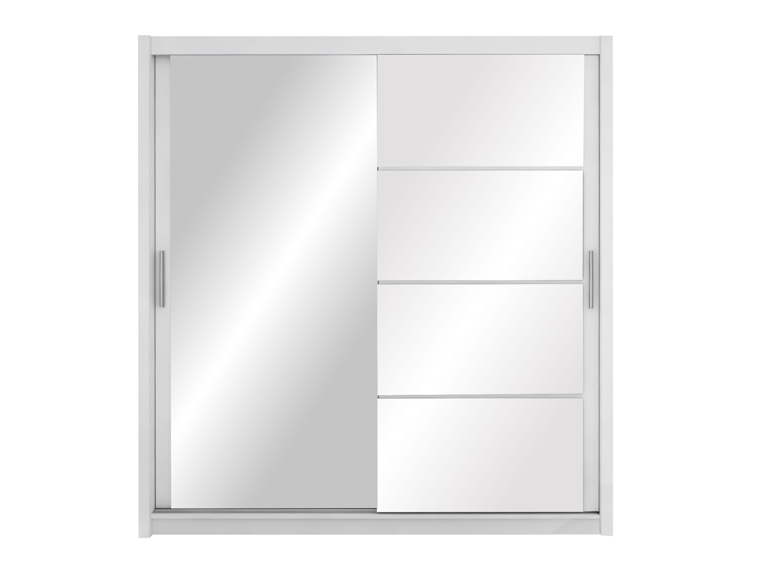 Vaatekaappi Honolulu 111 (Valkoinen + Kiiltävä valkoinen)