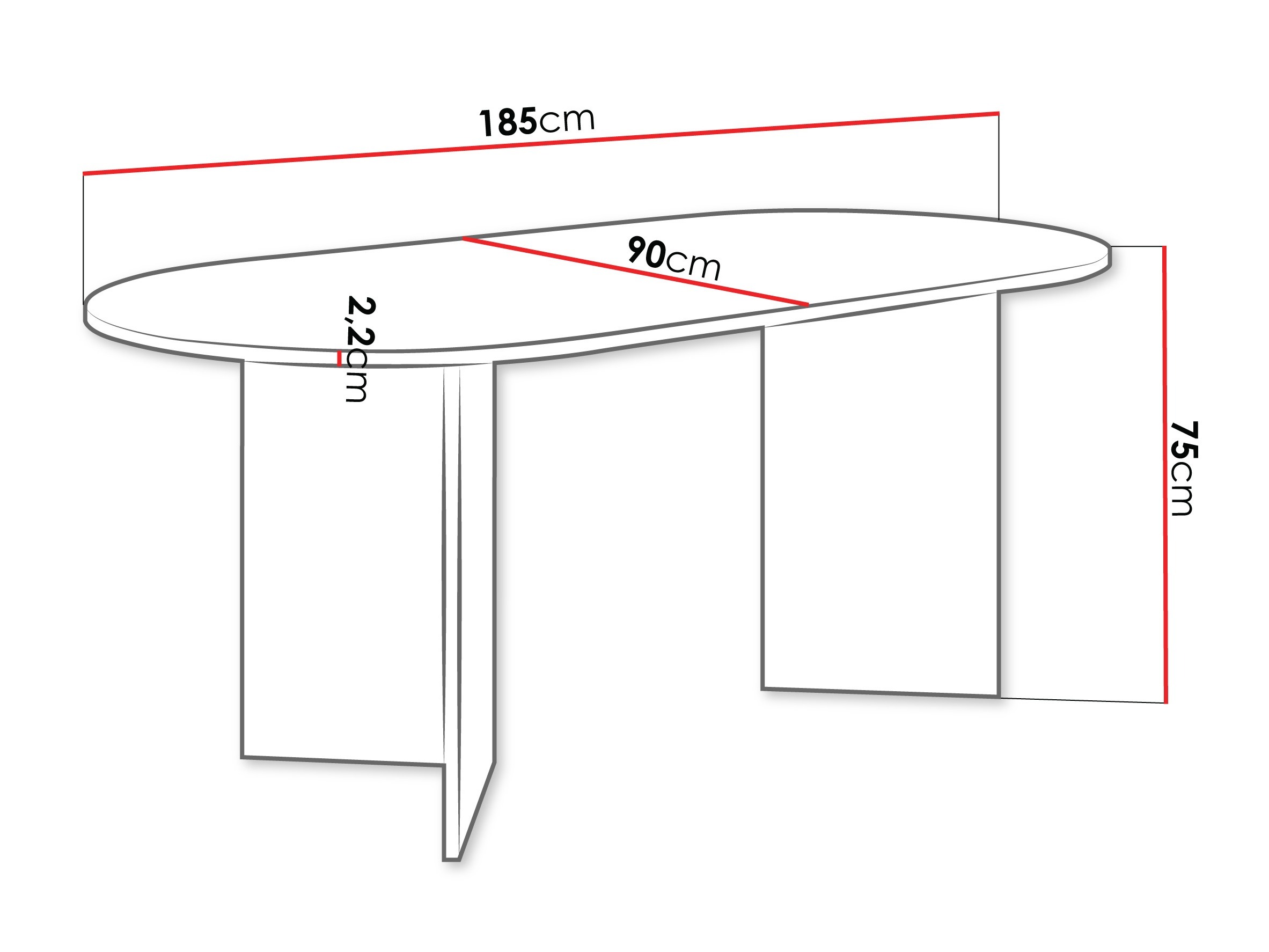 Pöytä Comfivo Fungus (Tammi)