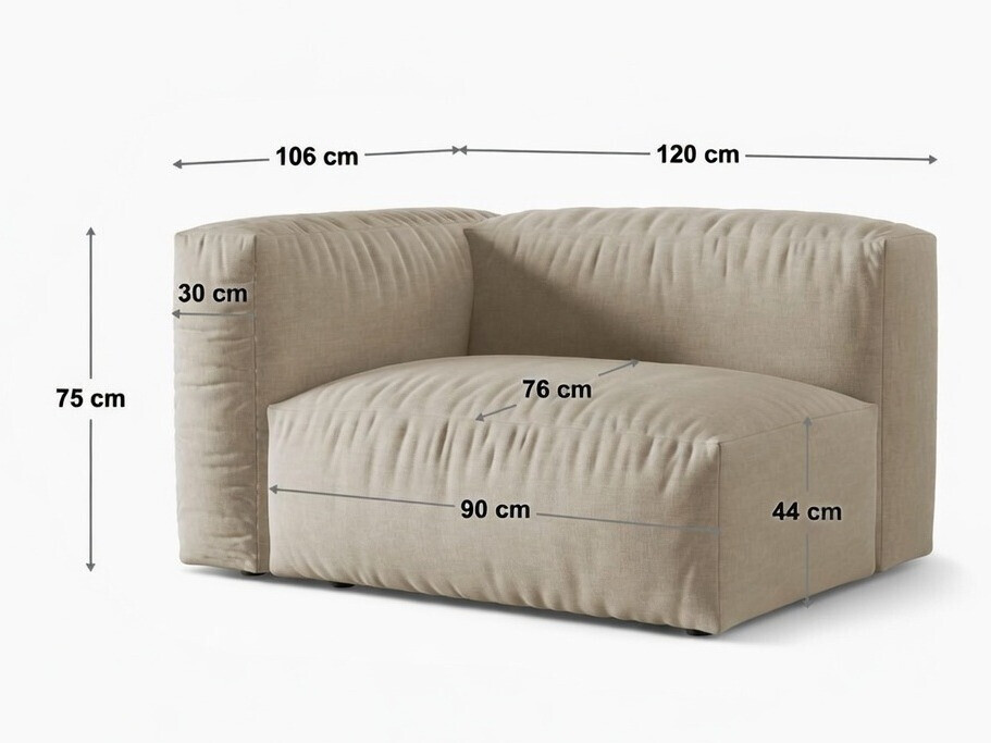 Modulaarinen istuinyksikkö Sorcoro 103 (Monet Anthracite)