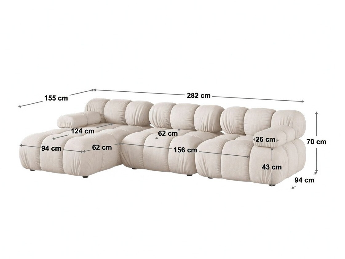 Moduulikulmasohva Caltenu 111 (Bluvel 48)