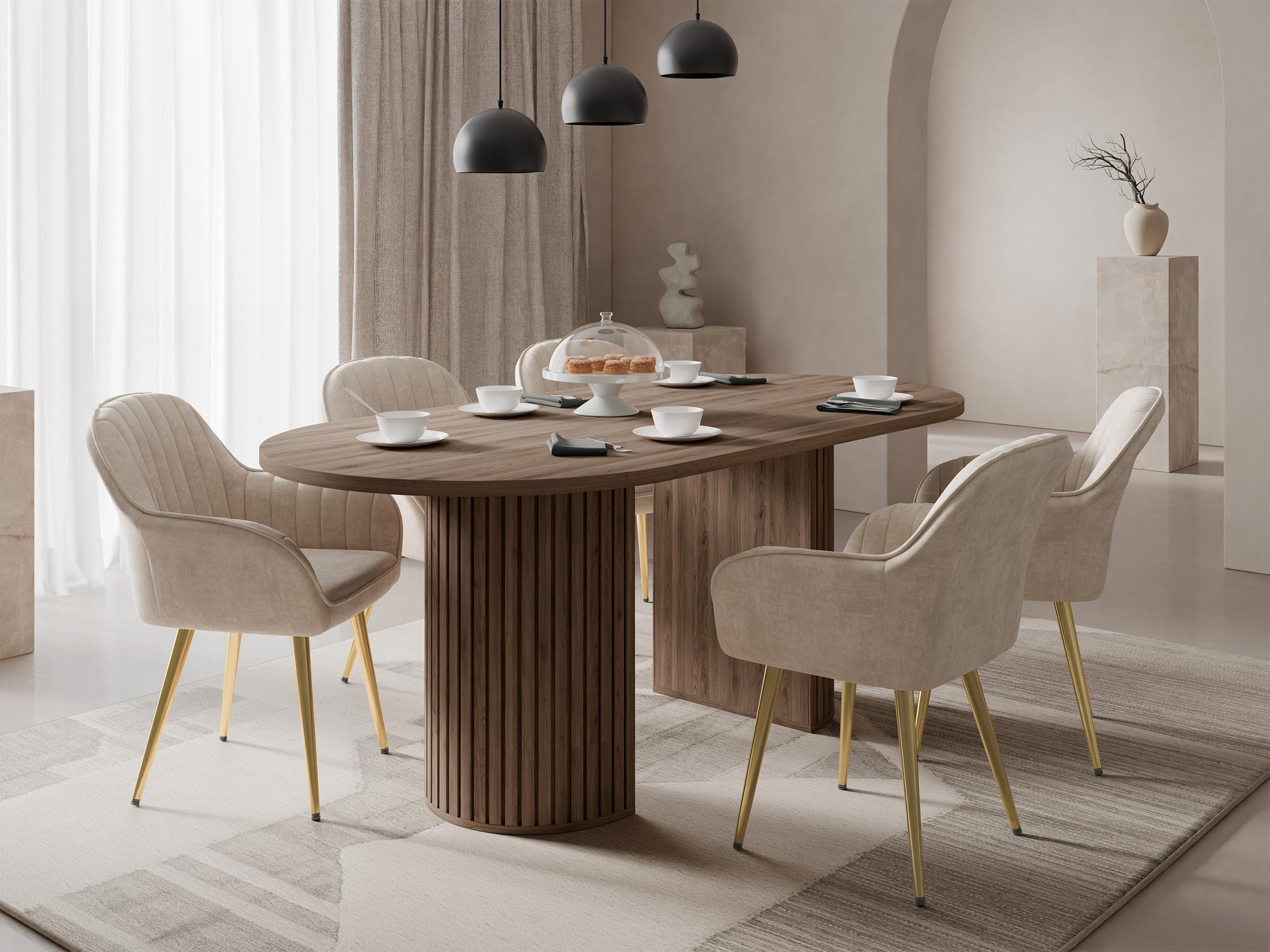 Pöytä Comfivo Ulma (Pähkinä)