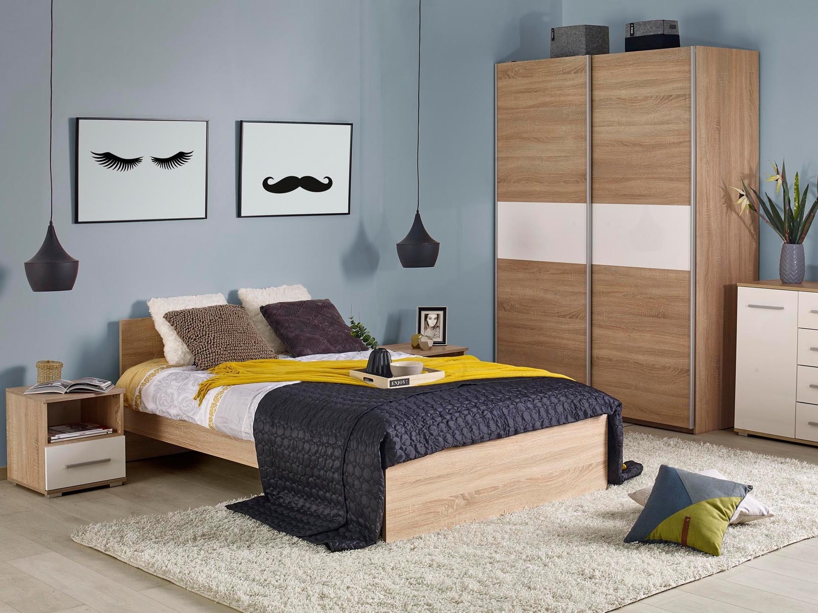 Sänky Cirveso 104 (Sonoma-tammi)