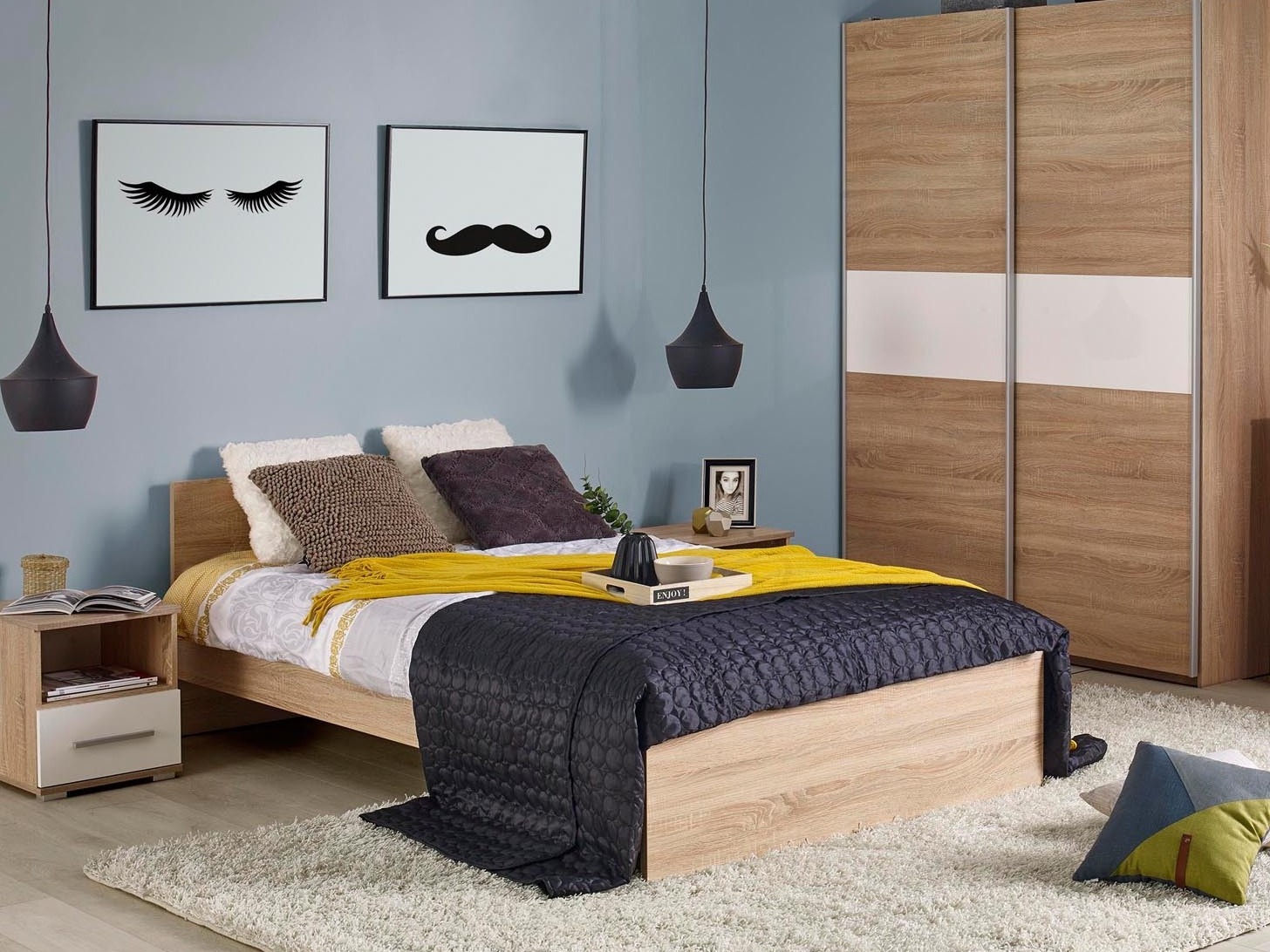 Sänky Cirveso 105 (Sonoma-tammi)