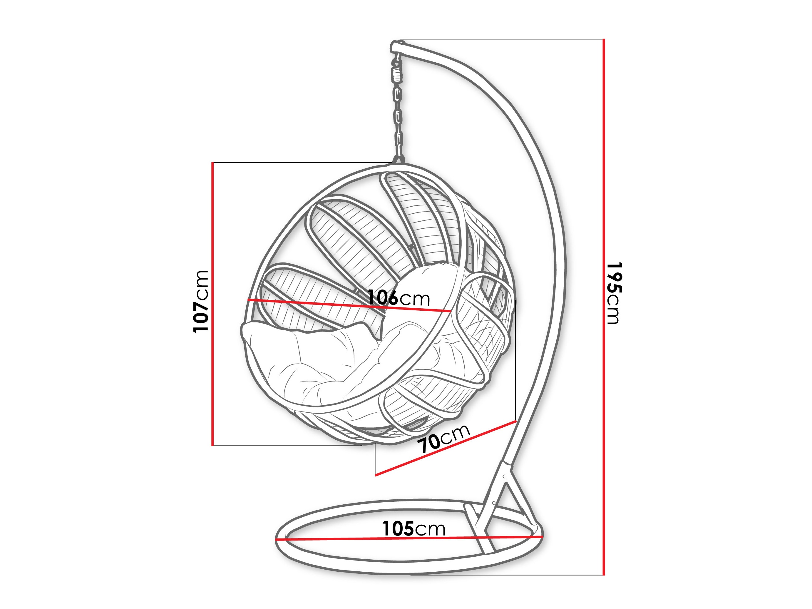 Riipputuoli Comfivo 512 (Tummanvihreä + Vihreä)