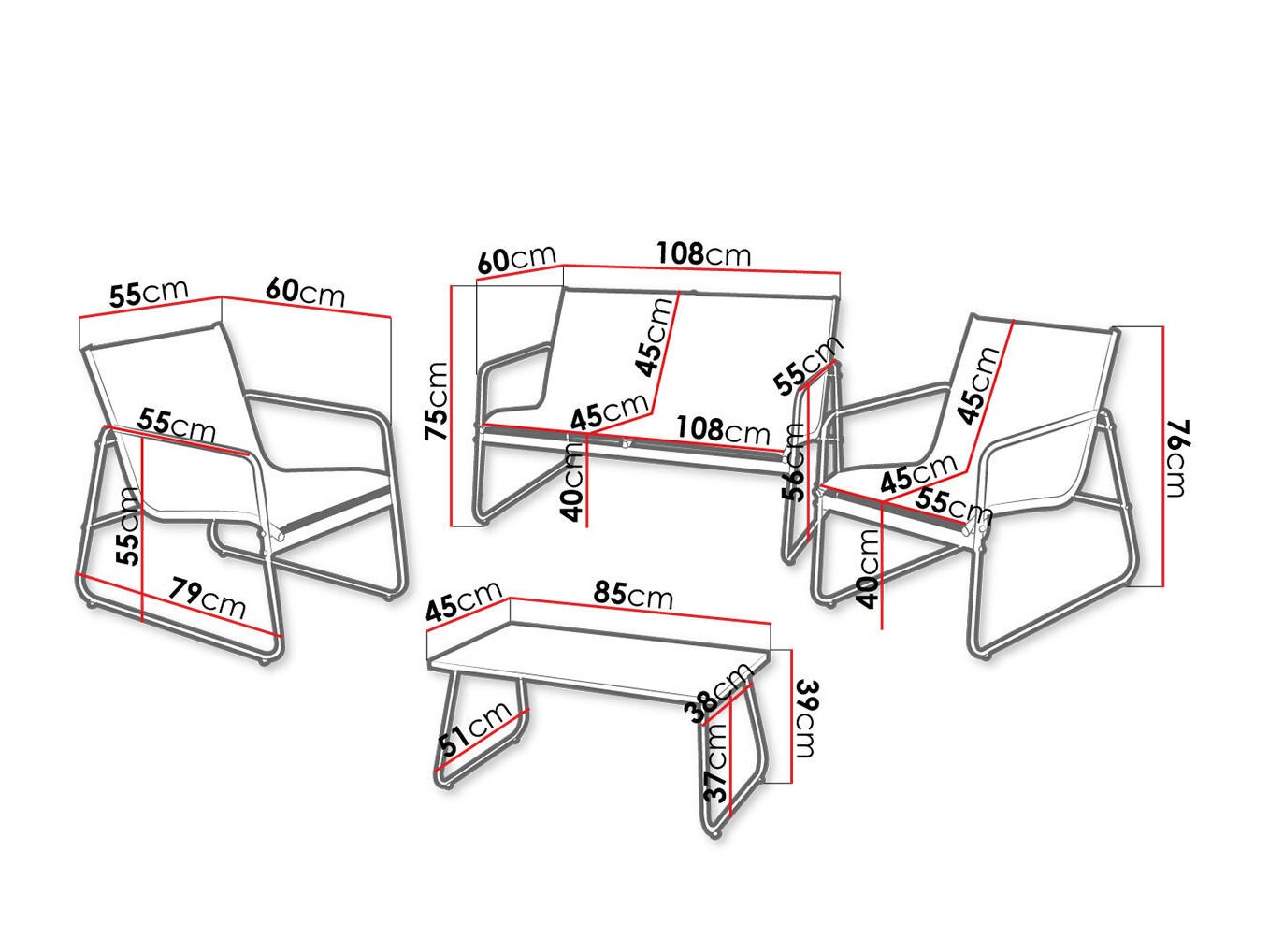 Ulkokalustesetti Richardson 117
