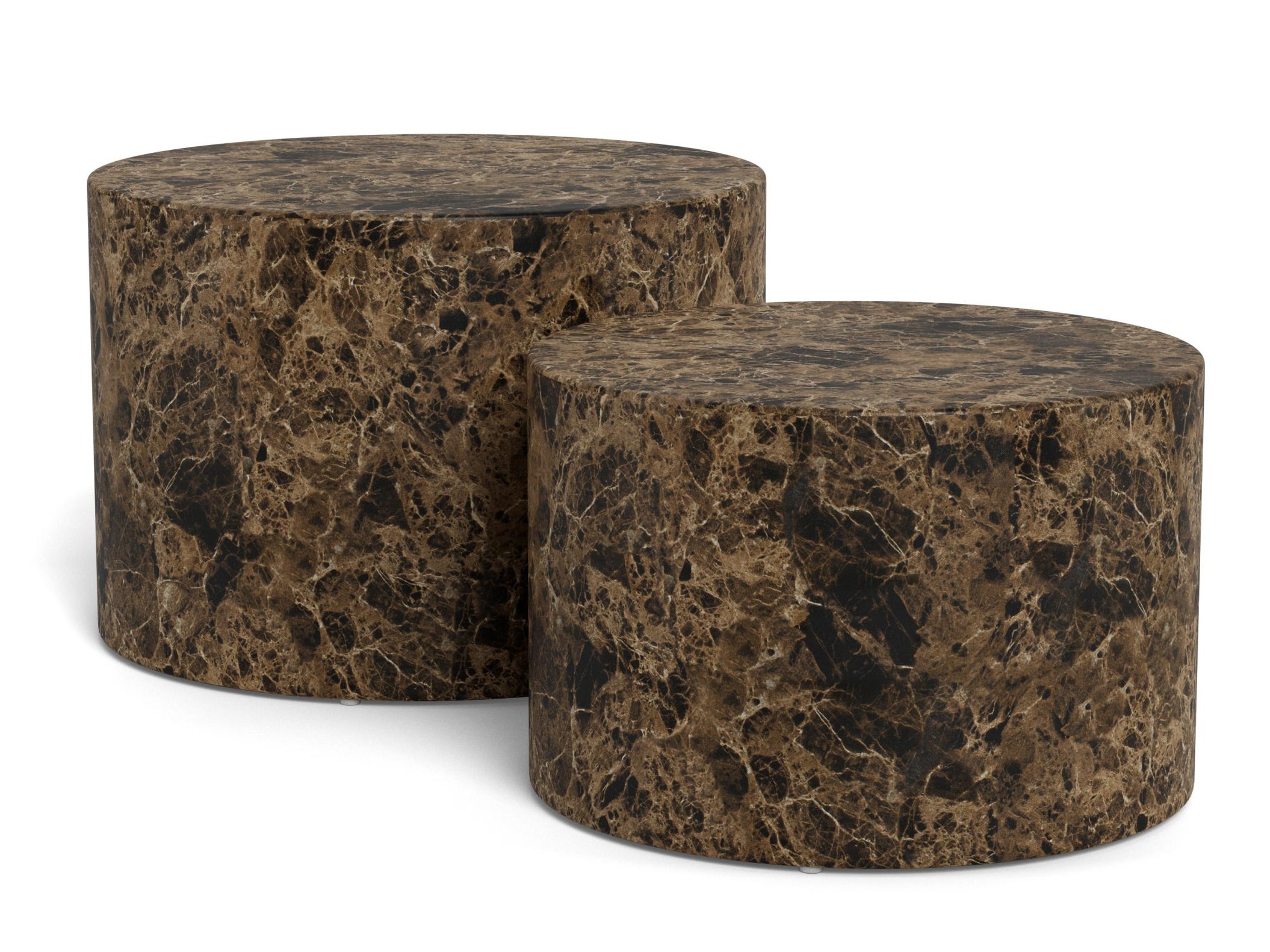 Sohvapöytäsetti Norsica 800 (Ruskea marmori)