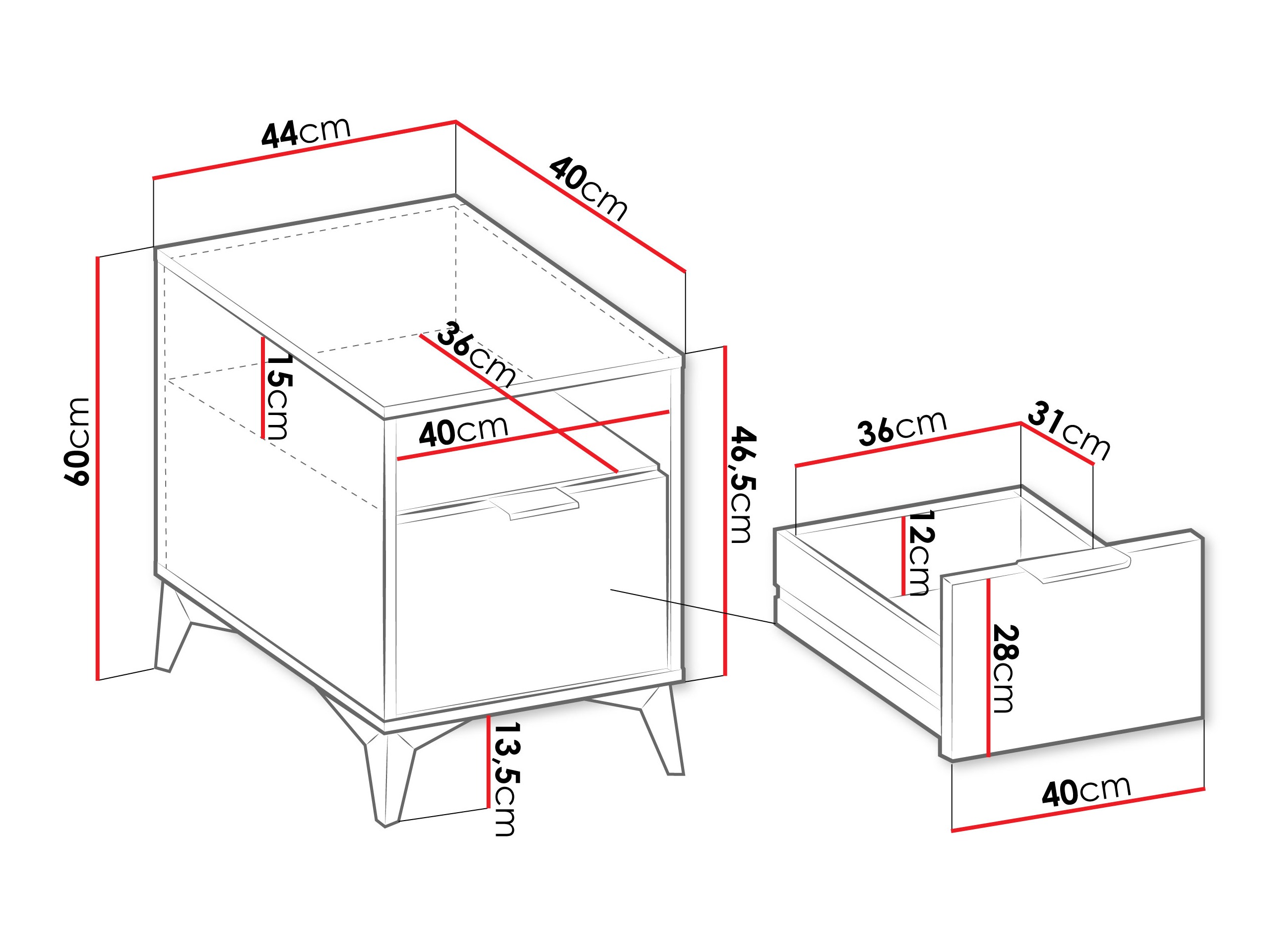 Yöpöytä Comfivo Citrus I